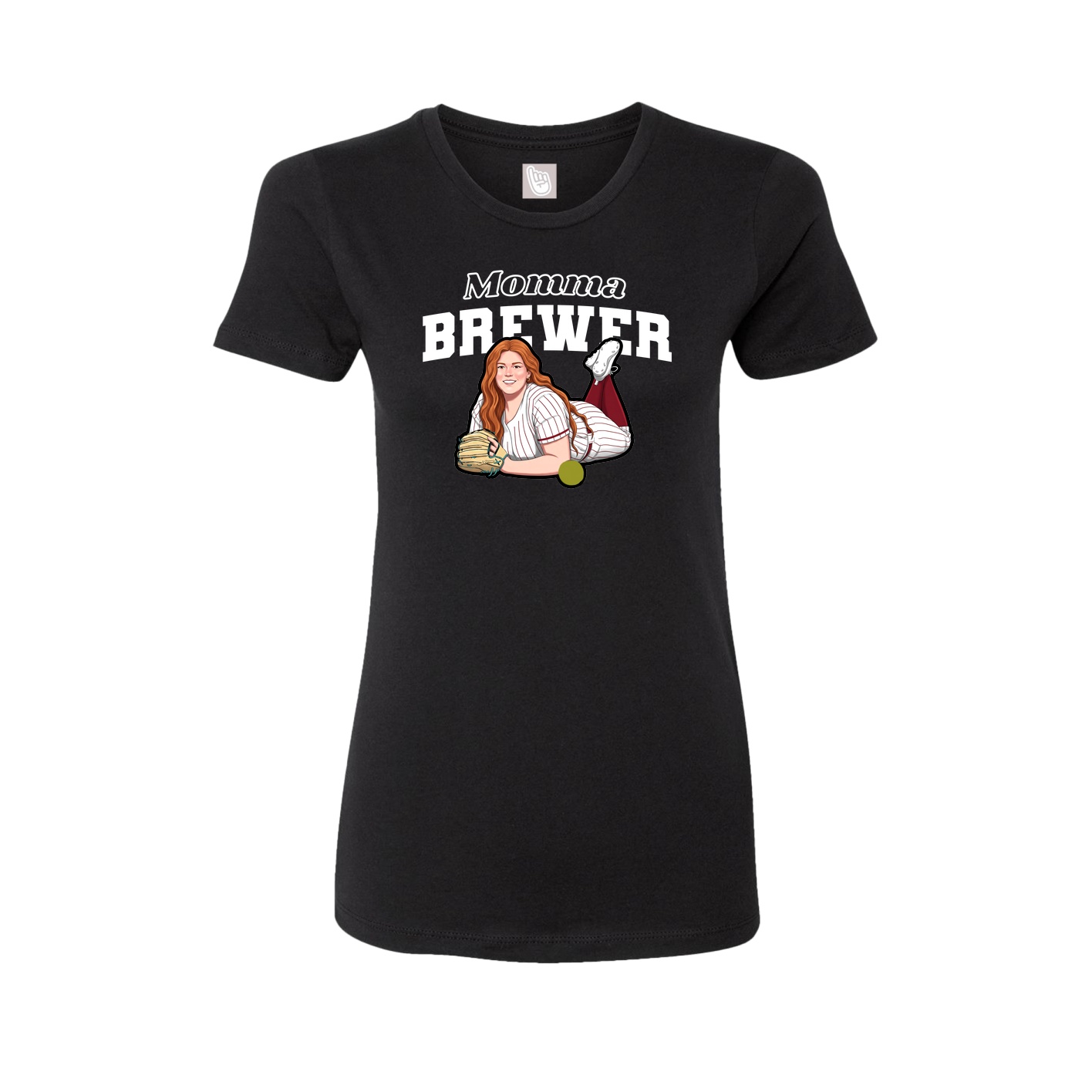 Womens Tee — Mothers Day Block in Black