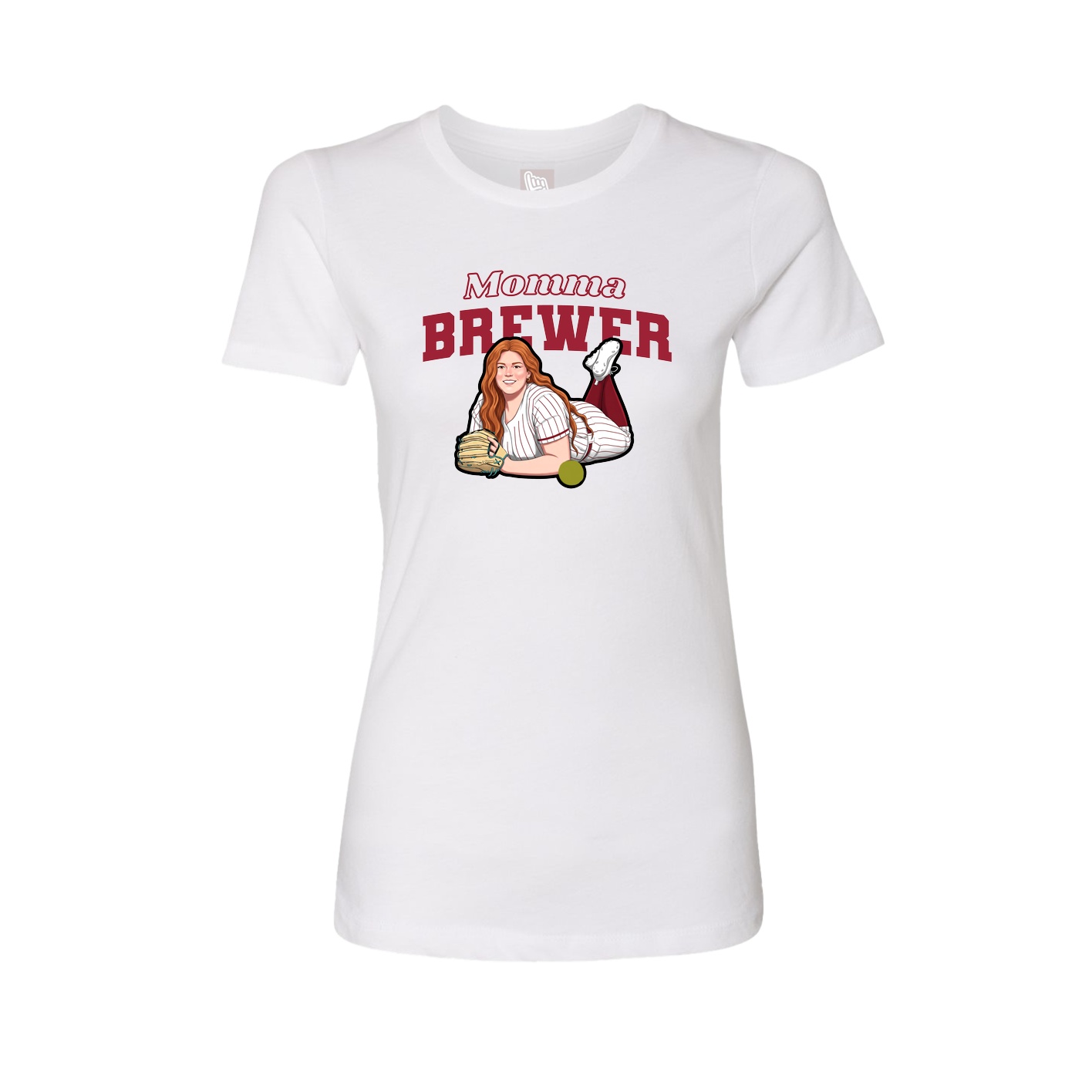 Womens Tee — Mothers Day Block in White