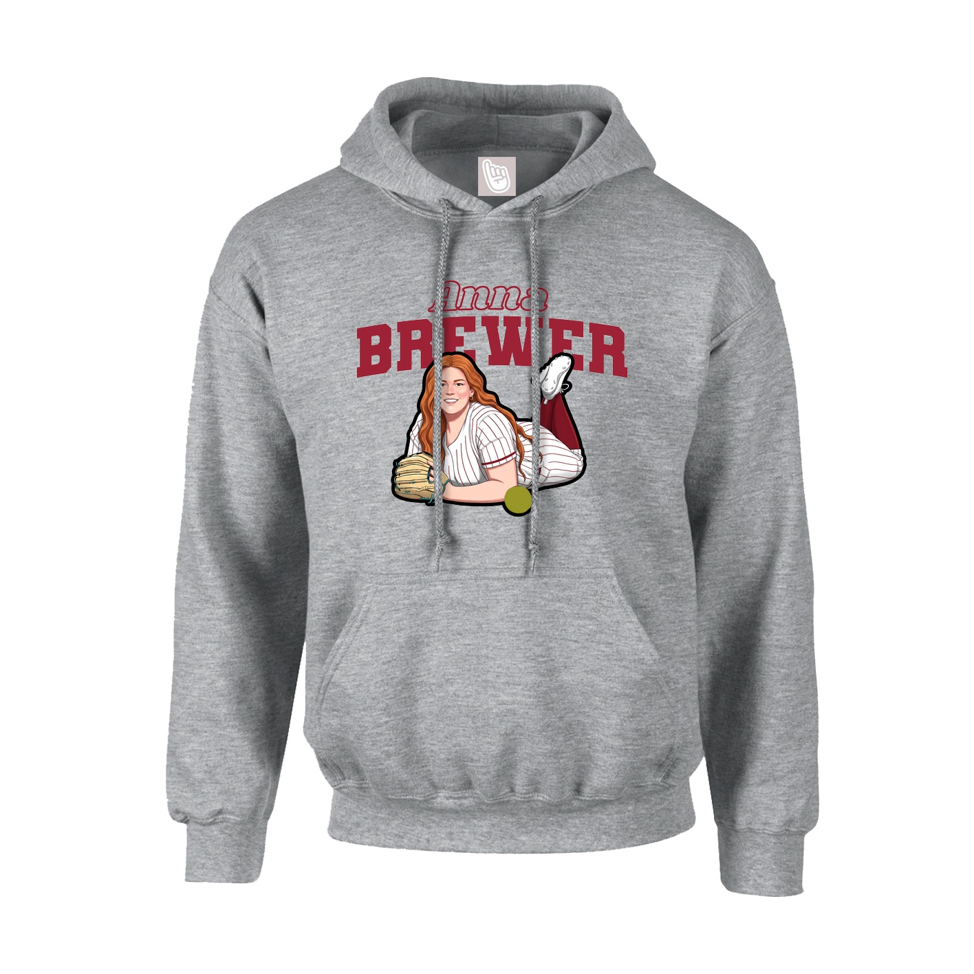Youth Hoodie — Name Arch in Grey