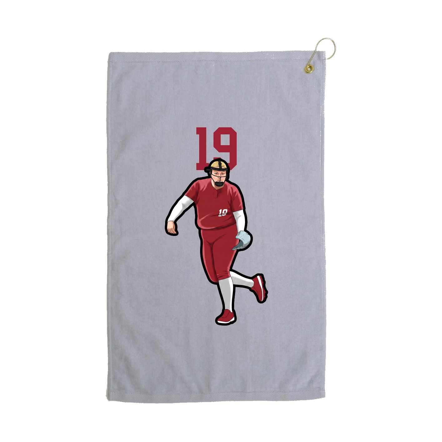 Golf Towel — Number Top in Grey