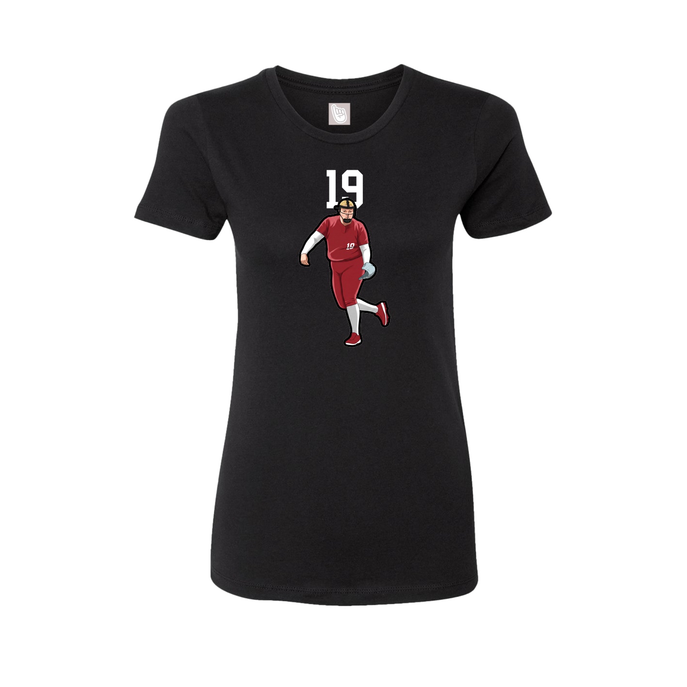 Womens Tee — Number Top in Black