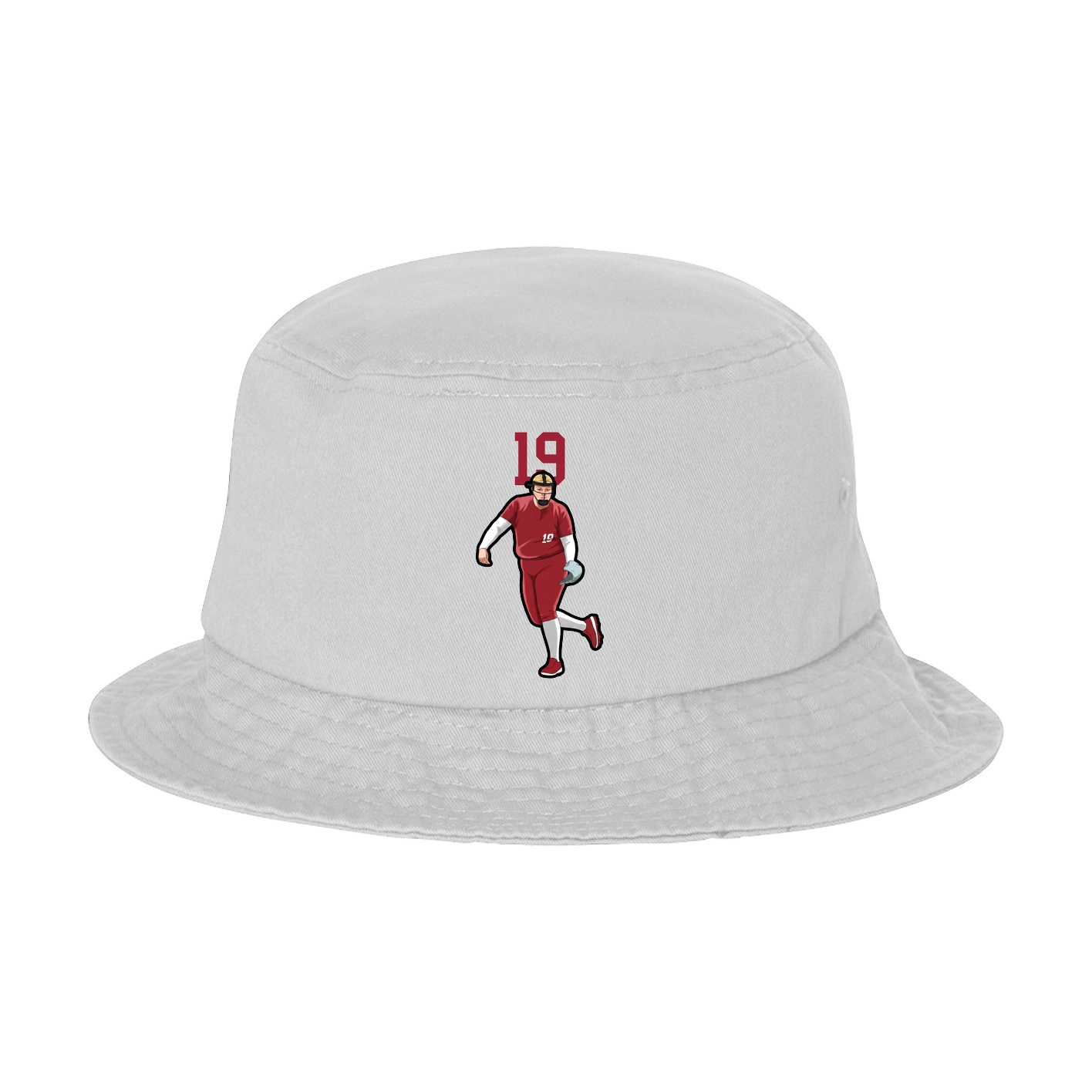 Bucket Cap — Number Top in White