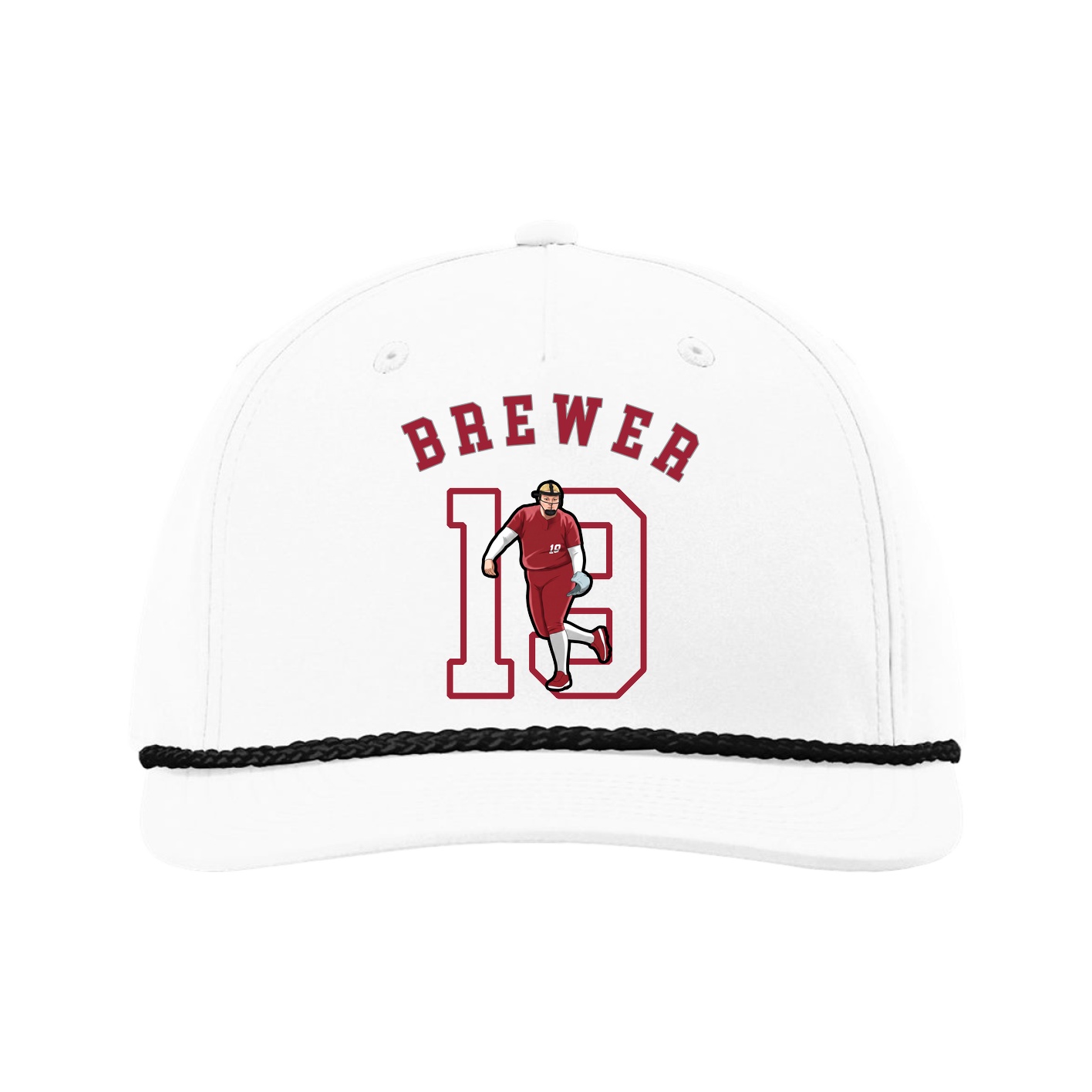 Five-Panel Classic Rope Cap — Shirsey Arch in White