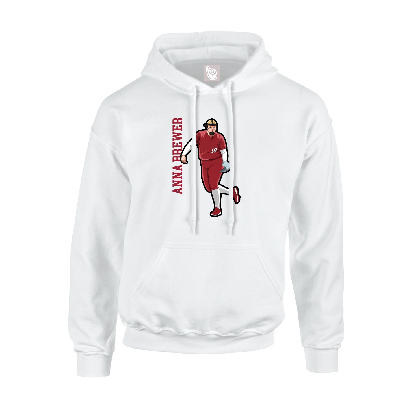 Hoodie — Name Vertical in White