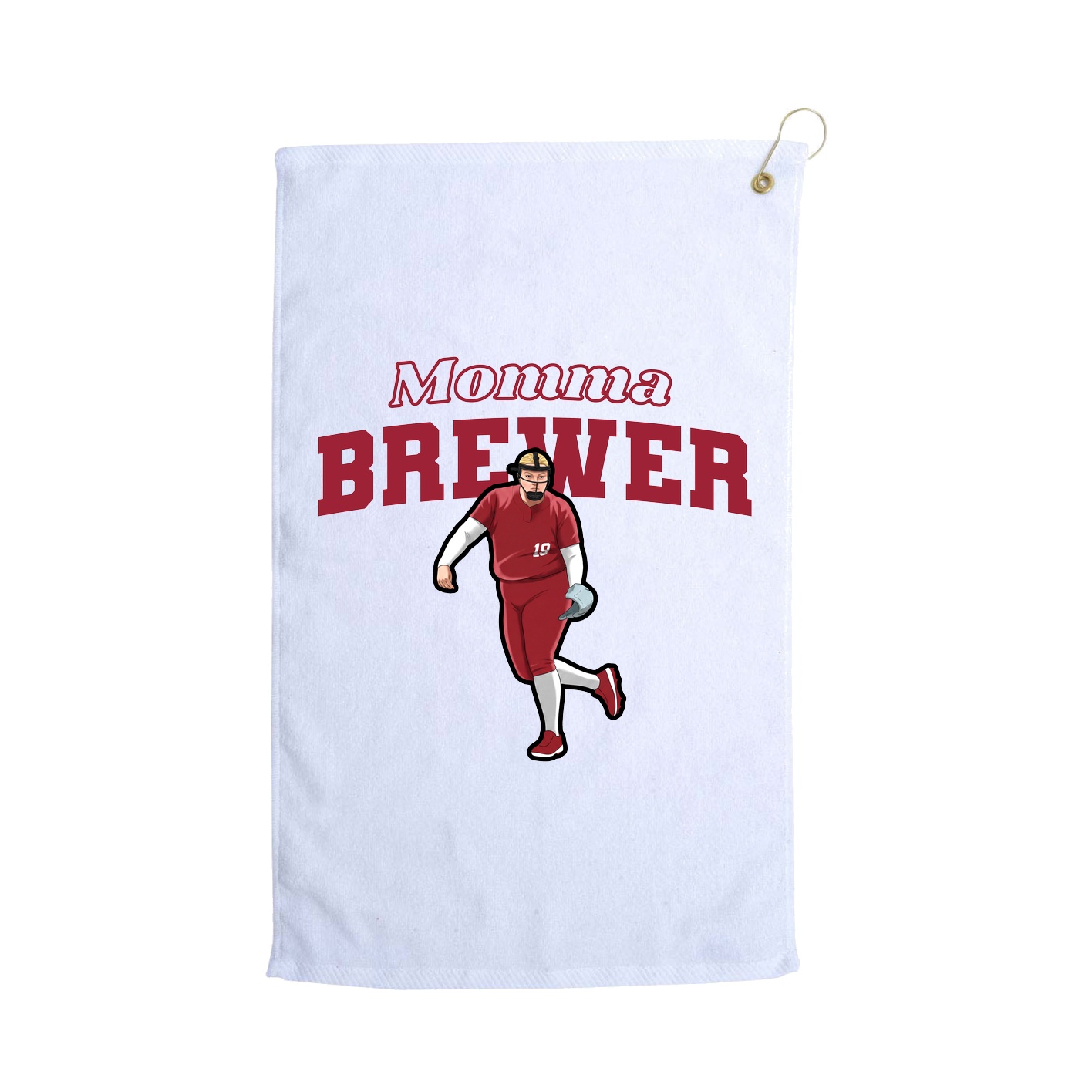 Golf Towel — Mothers Day Block in White