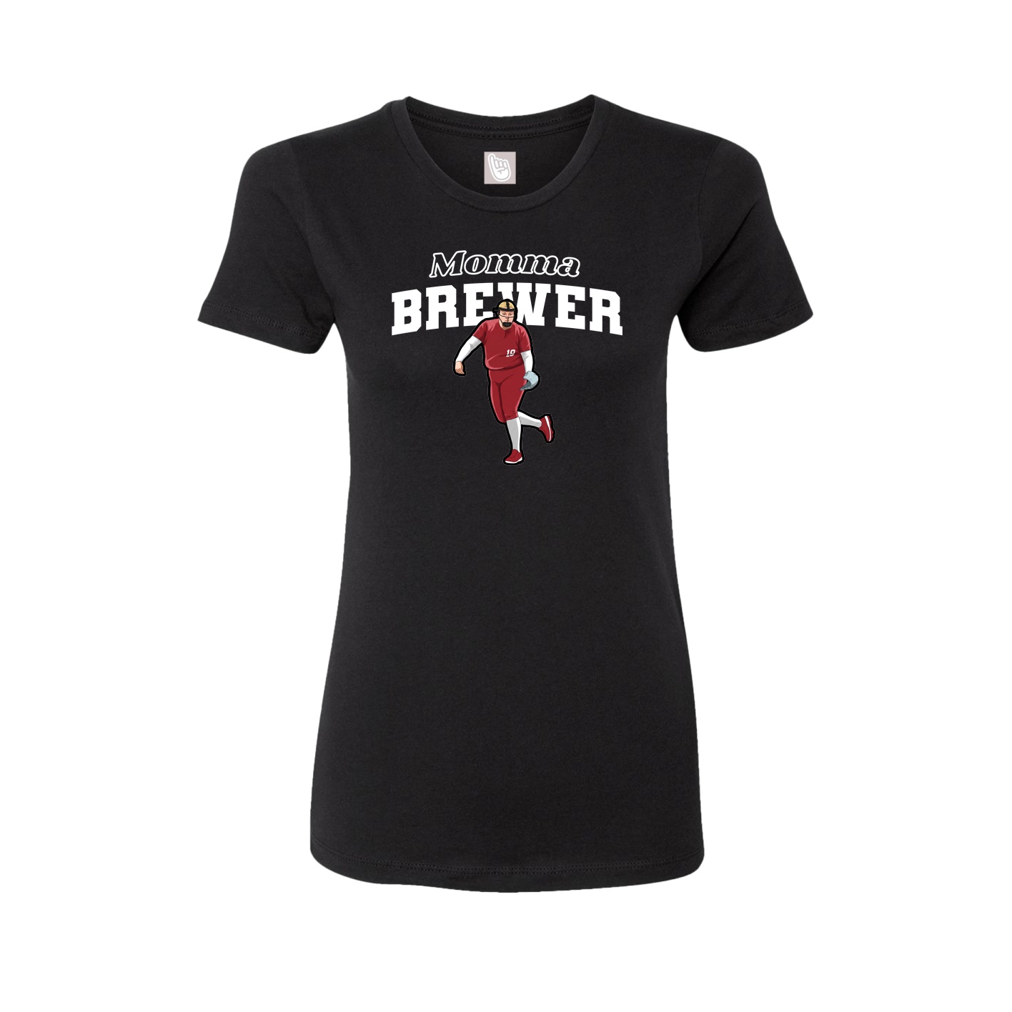 Womens Tee — Mothers Day Block in Black
