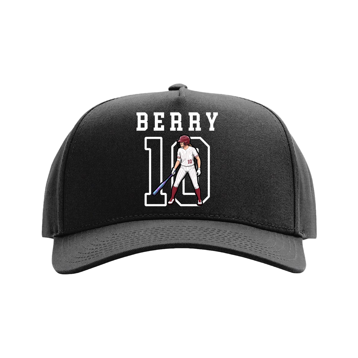 Full Fabric Five-Panel Champ Cap — Shirsey in Black