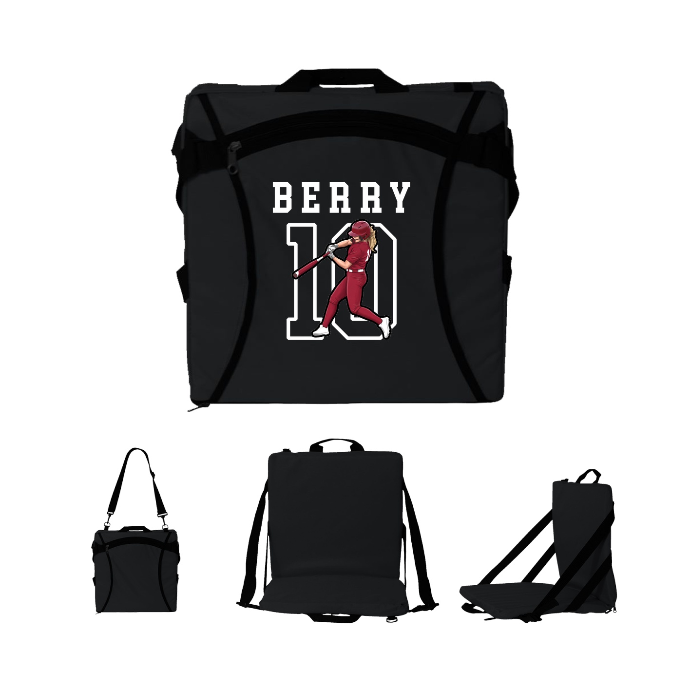 Folding Stadium Seat — Shirsey in Black