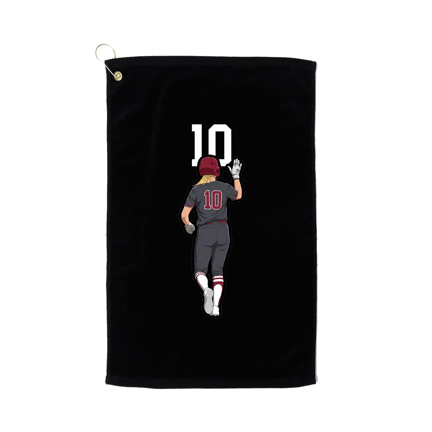 Golf Towel — Number Top in Black
