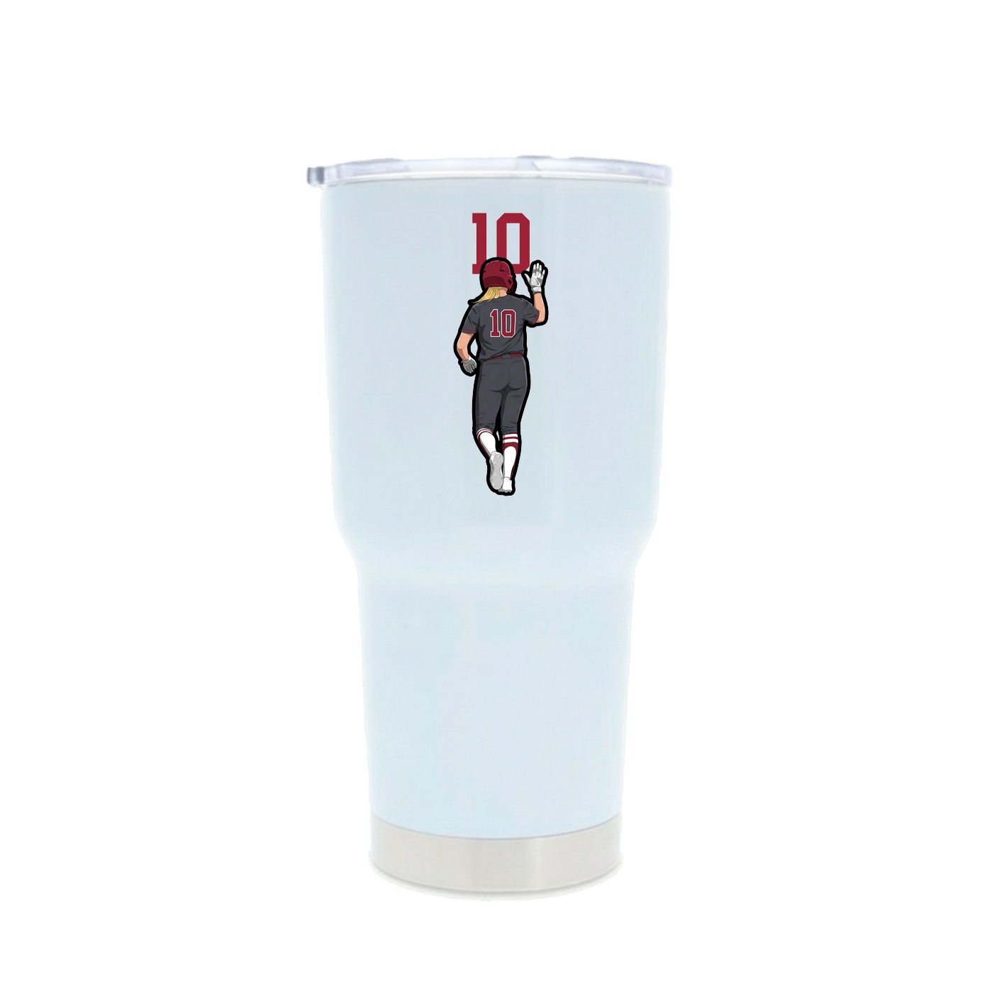 30oz Stainless Steel Tumbler — Number Top in White