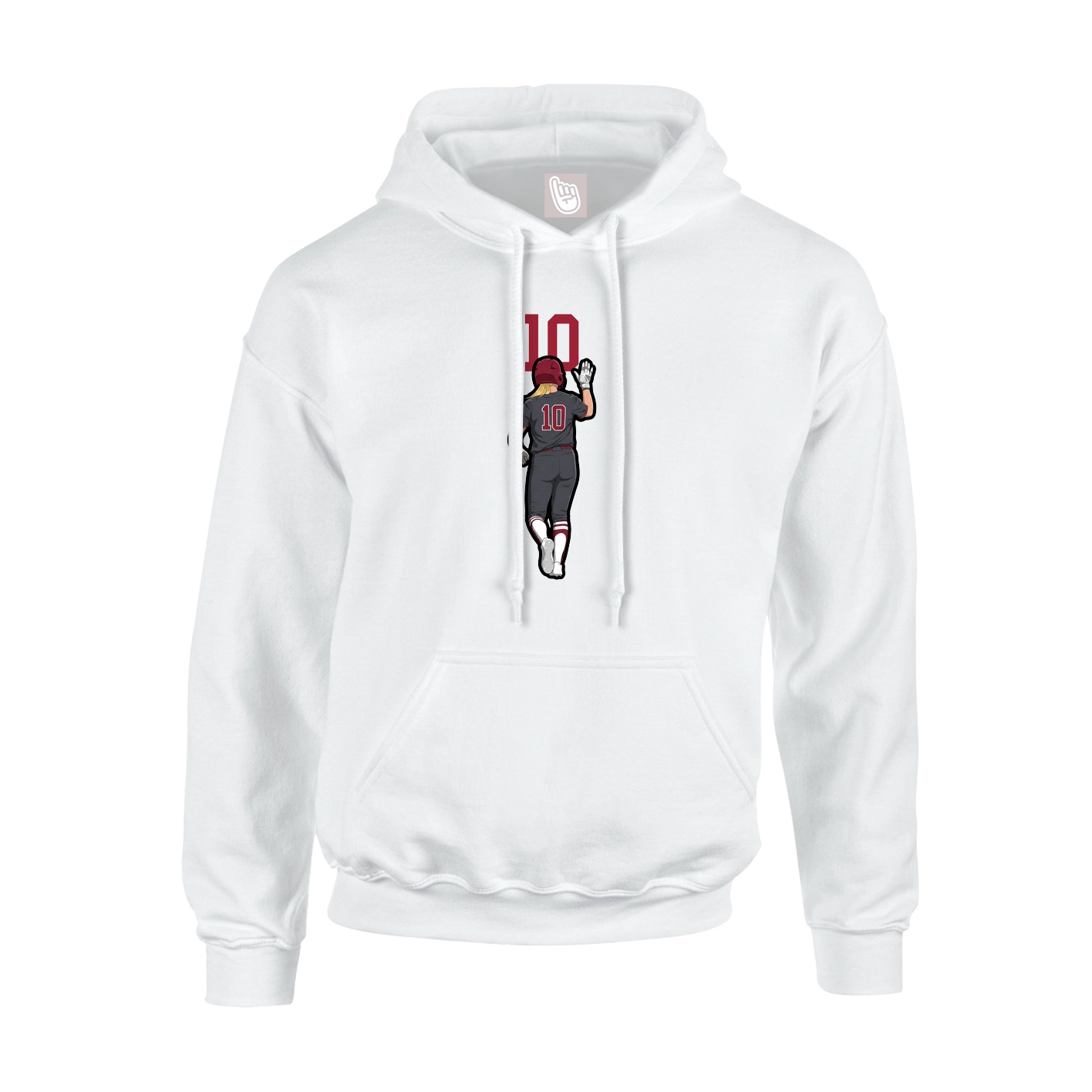 Hoodie — Number Top in White