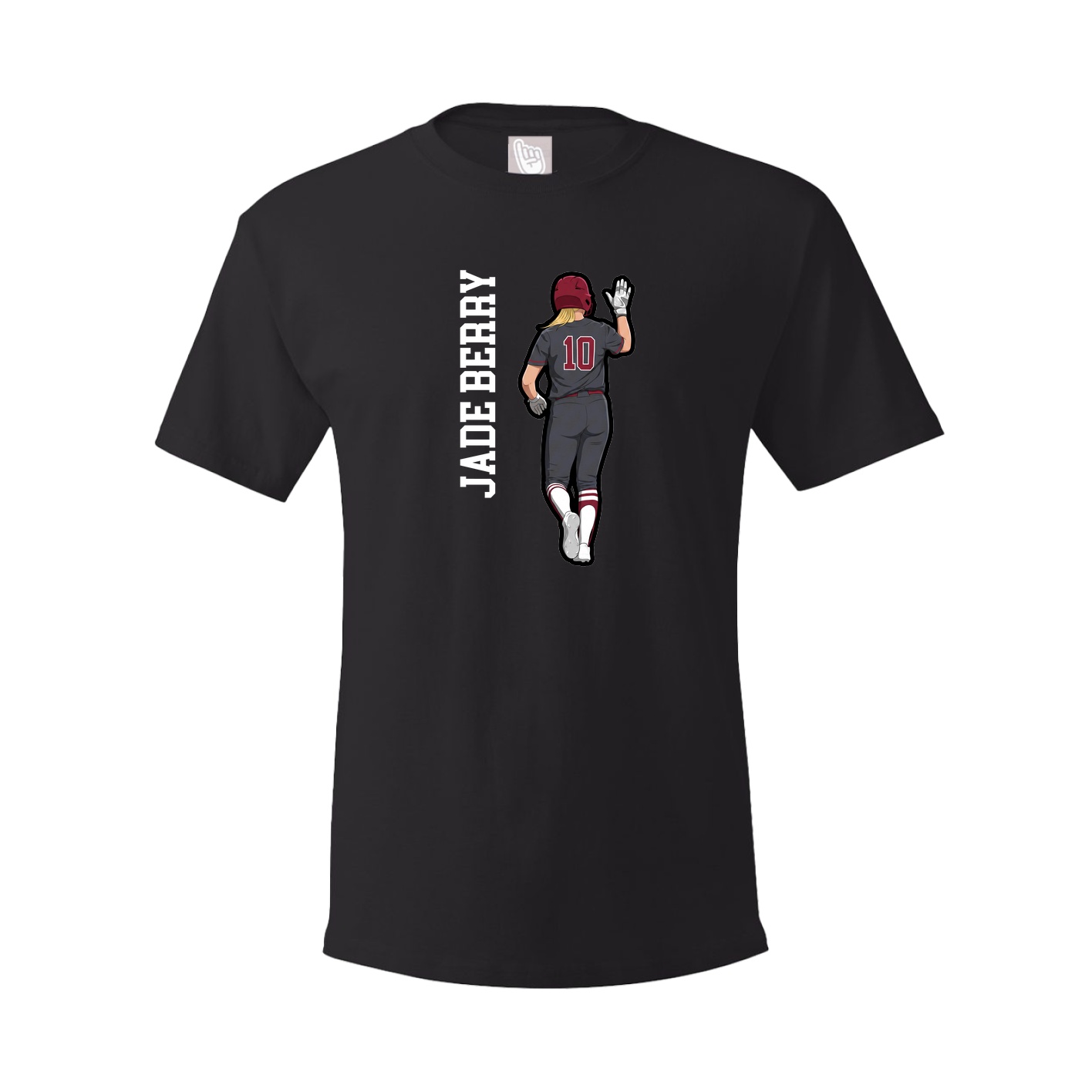 Youth Tee — Name Vertical in Black