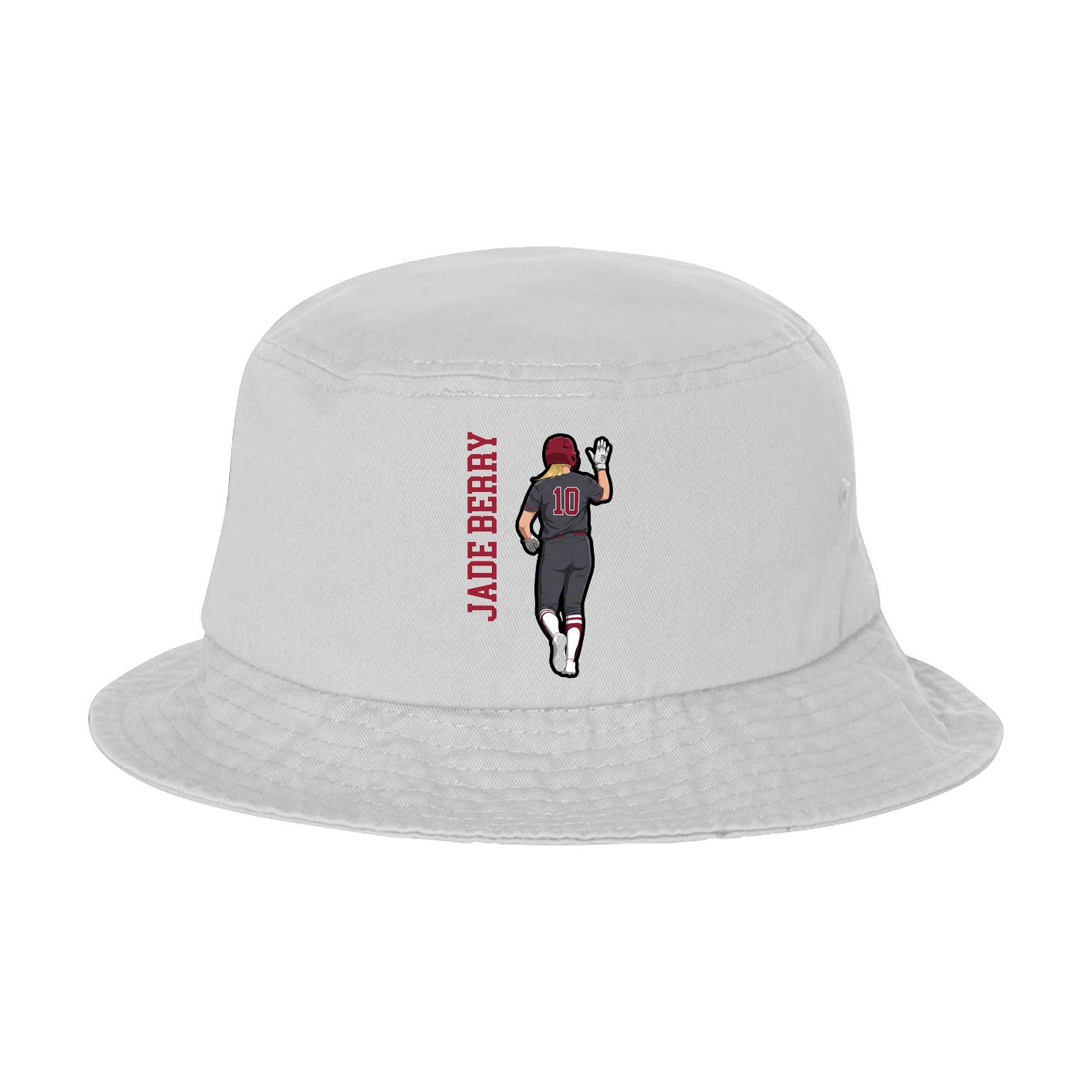 Bucket Cap — Name Vertical in White