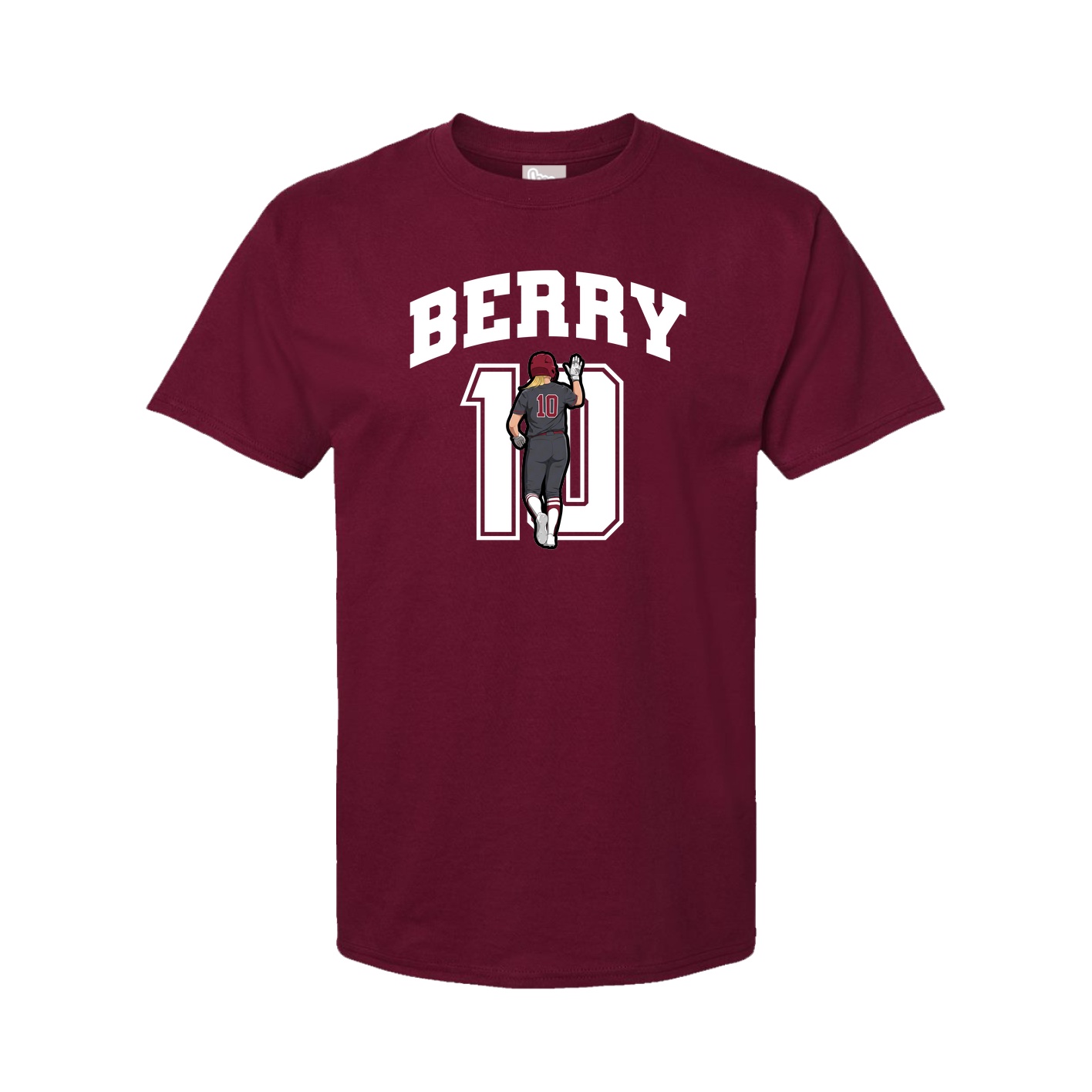Youth Tee — Number in Cardinal
