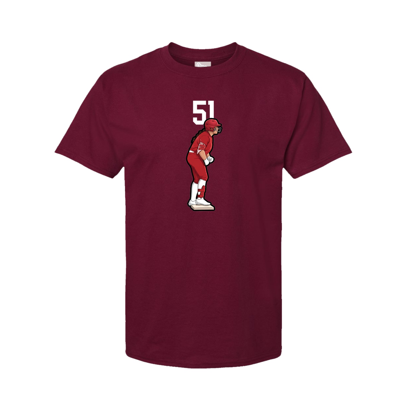 Tee — Number Top in Cardinal
