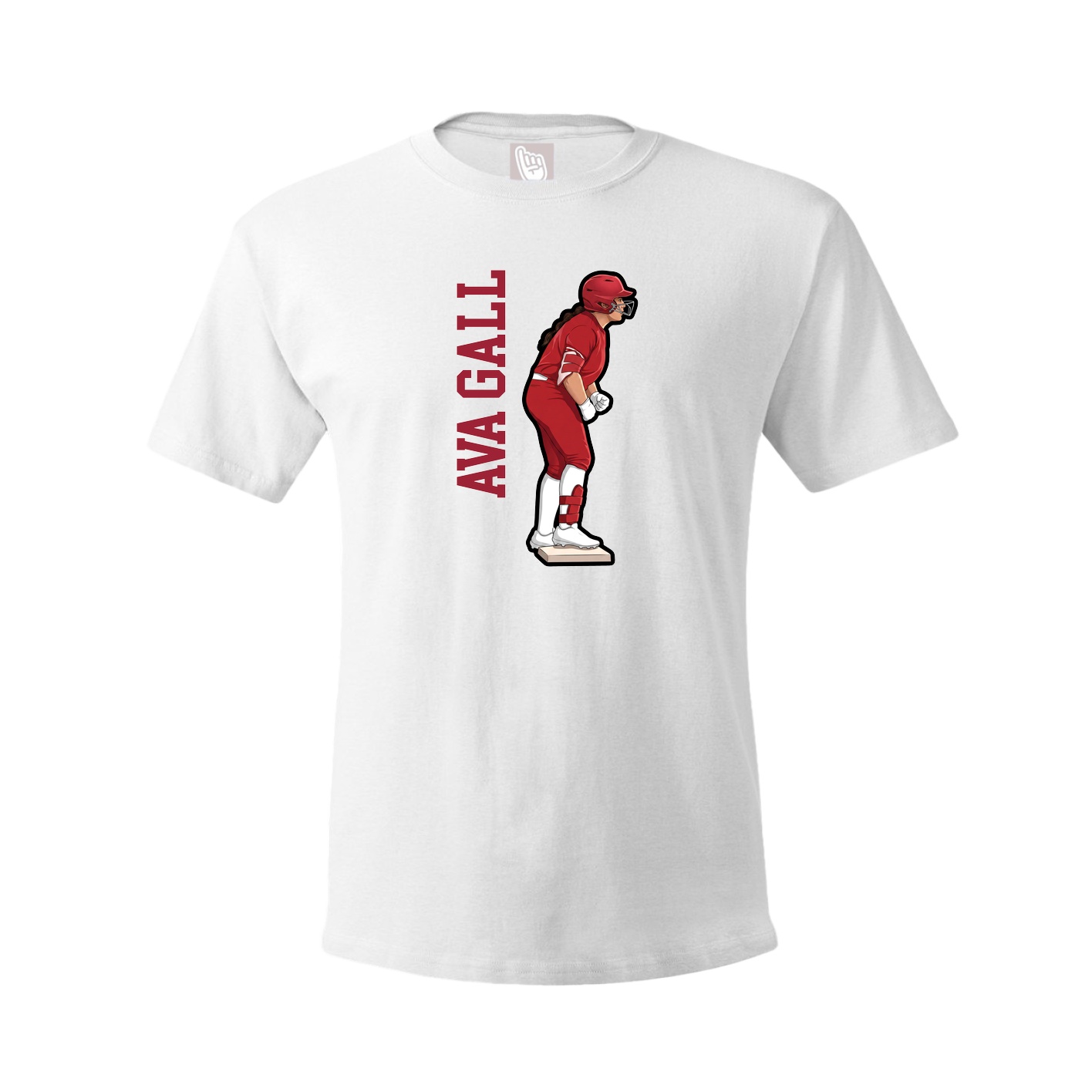 Youth Tee — Name Vertical in White