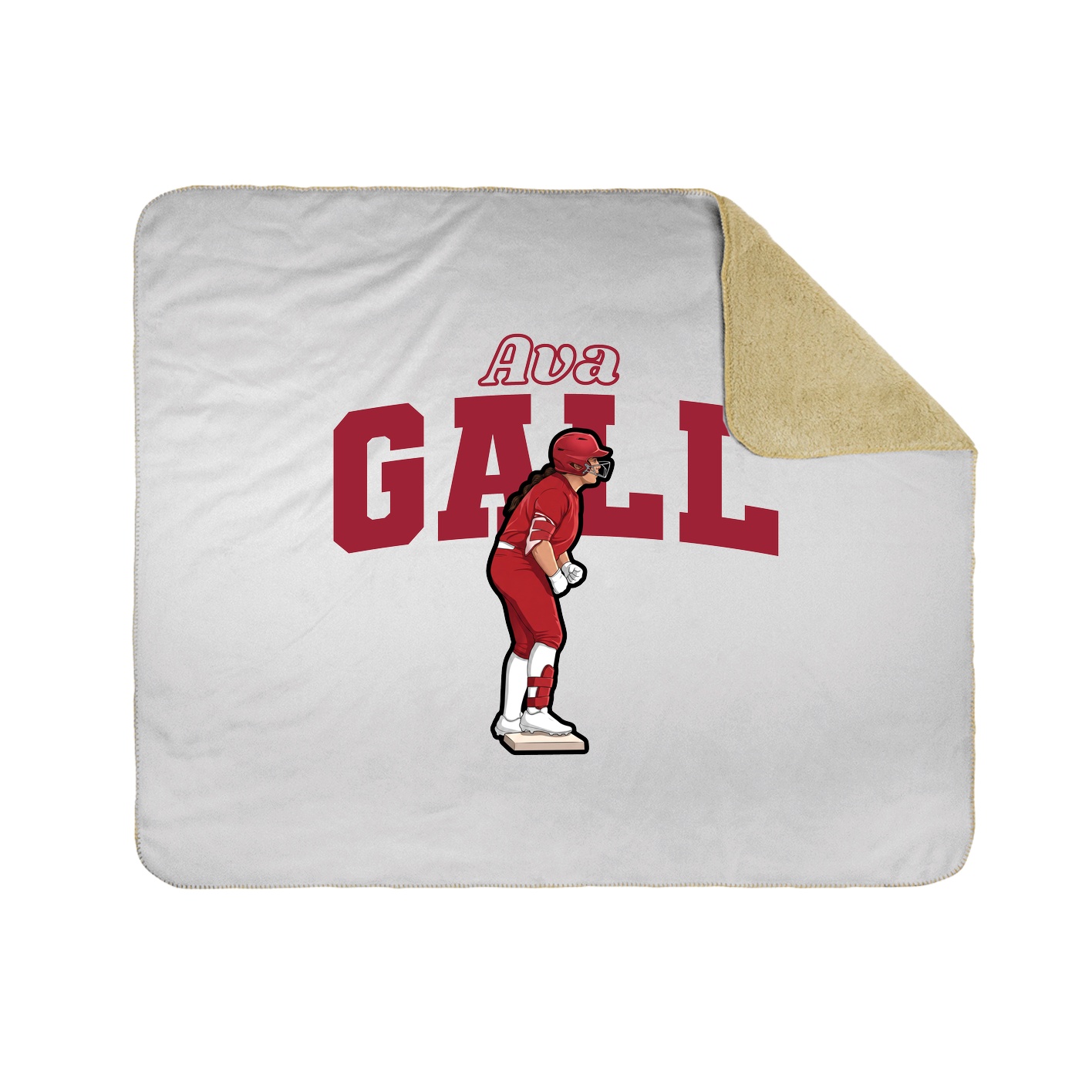 Throw Blanket — Name Arch in White