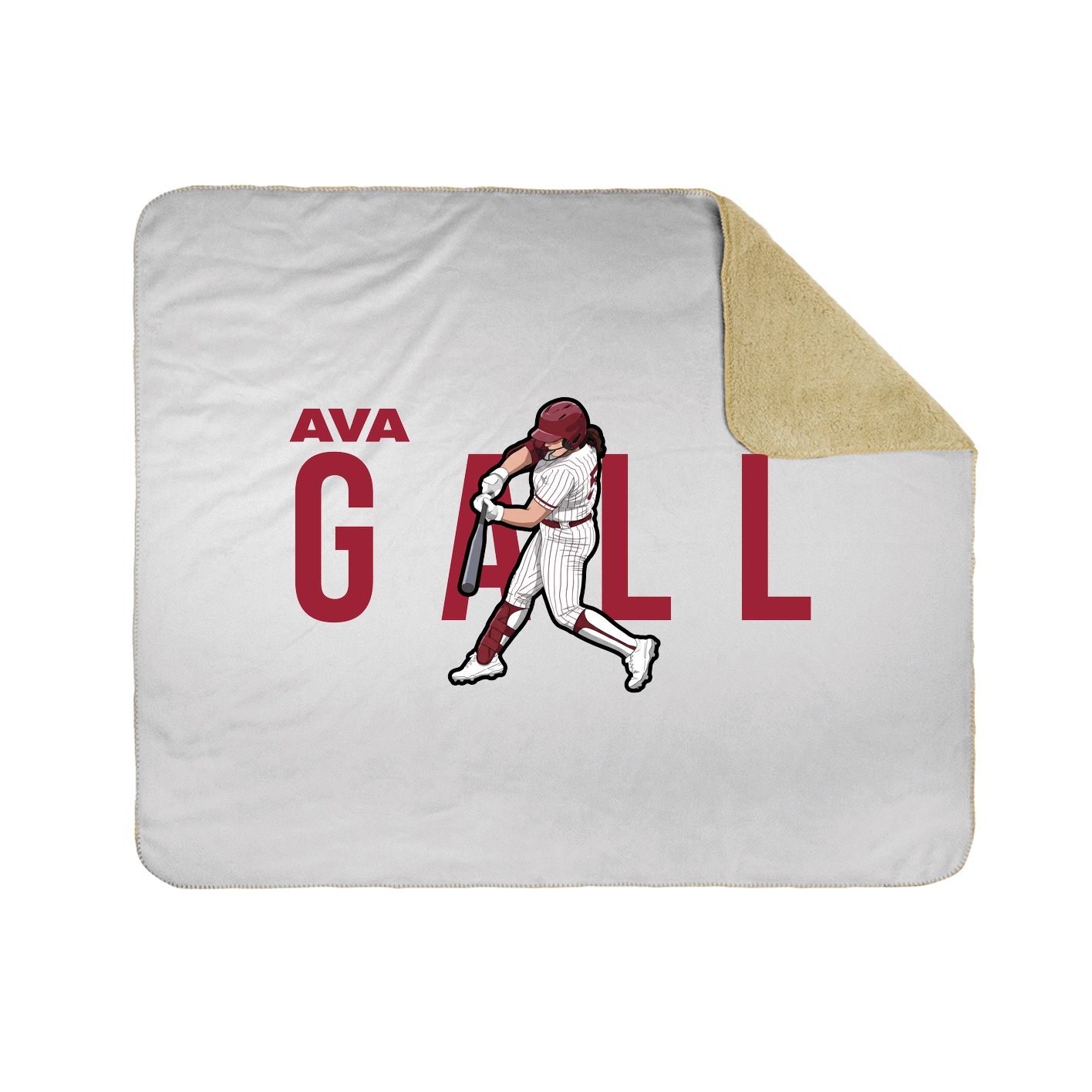 Throw Blanket — Player Name in White