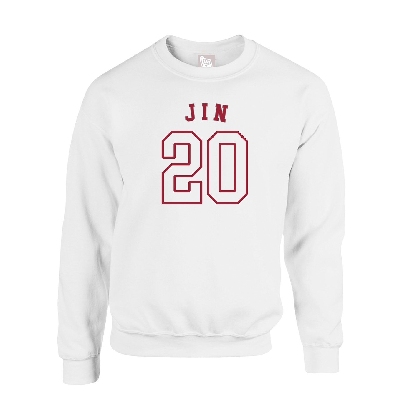 Fleece Crew — Shirsey Arch in White