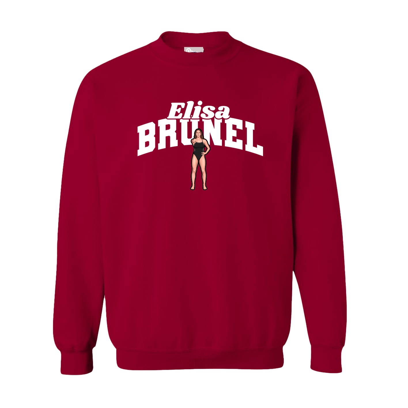 Fleece Crew — Signature Arch in Cardinal