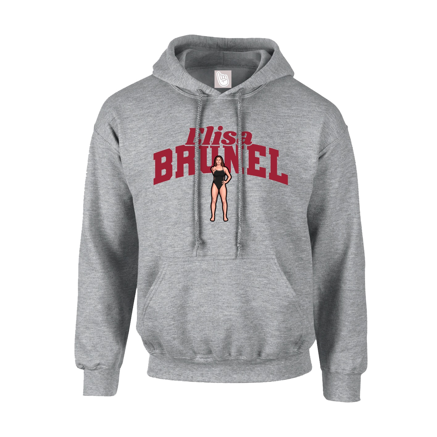 Youth Hoodie — Signature Arch in Grey