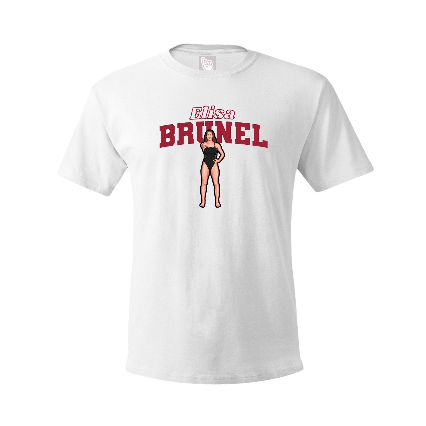 Youth Tee — Name Arch in White