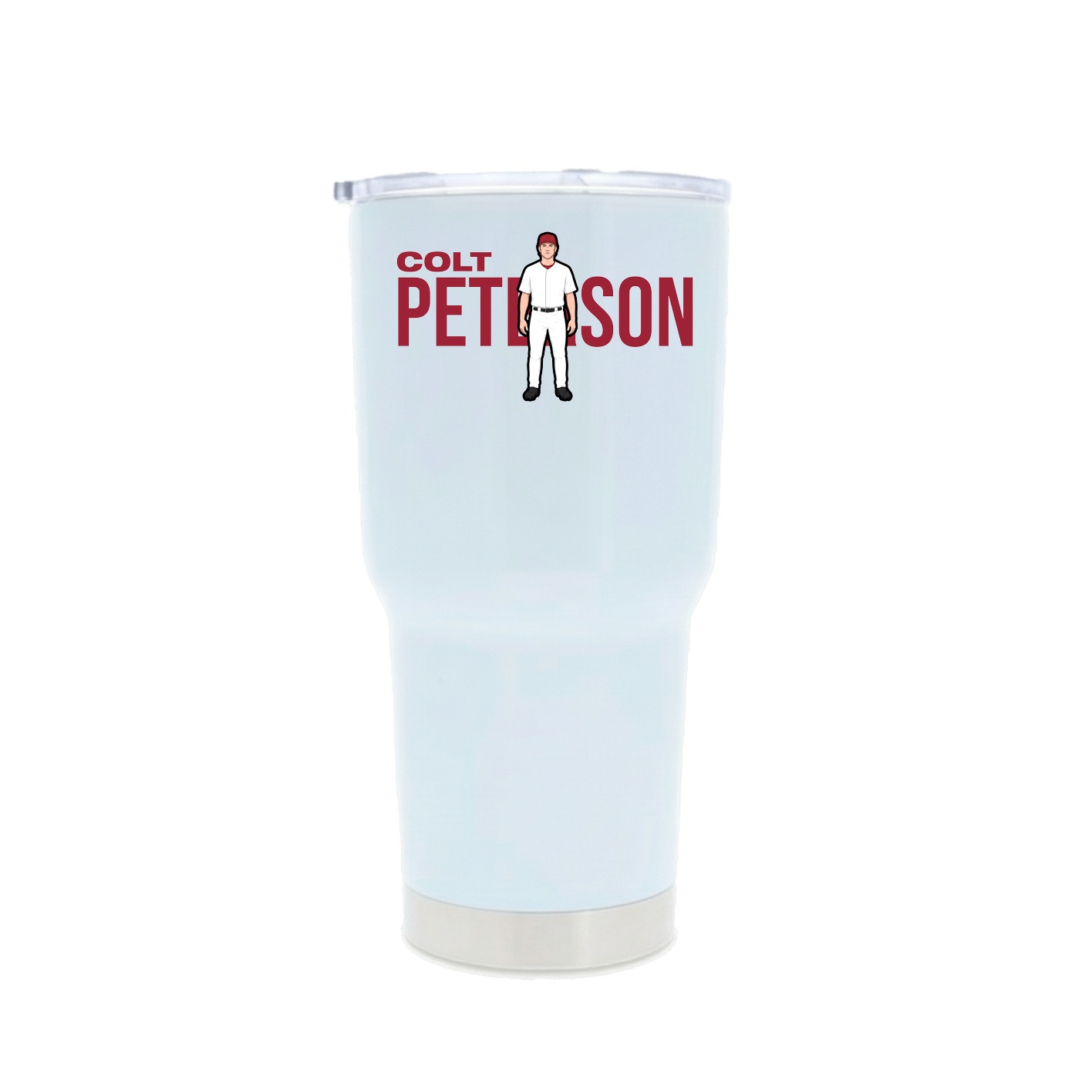 30oz Stainless Steel Tumbler — Player Name in White