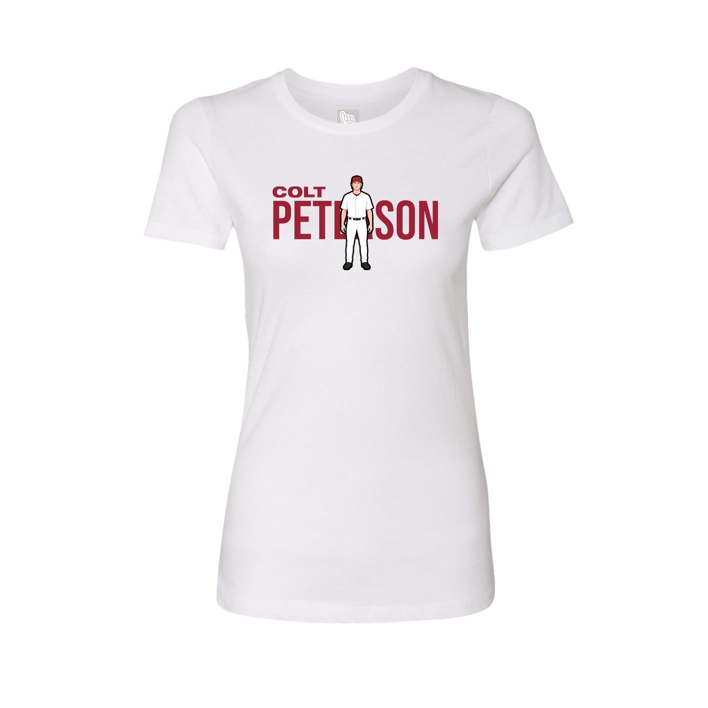Fitted Women's Tee — Player Name in White