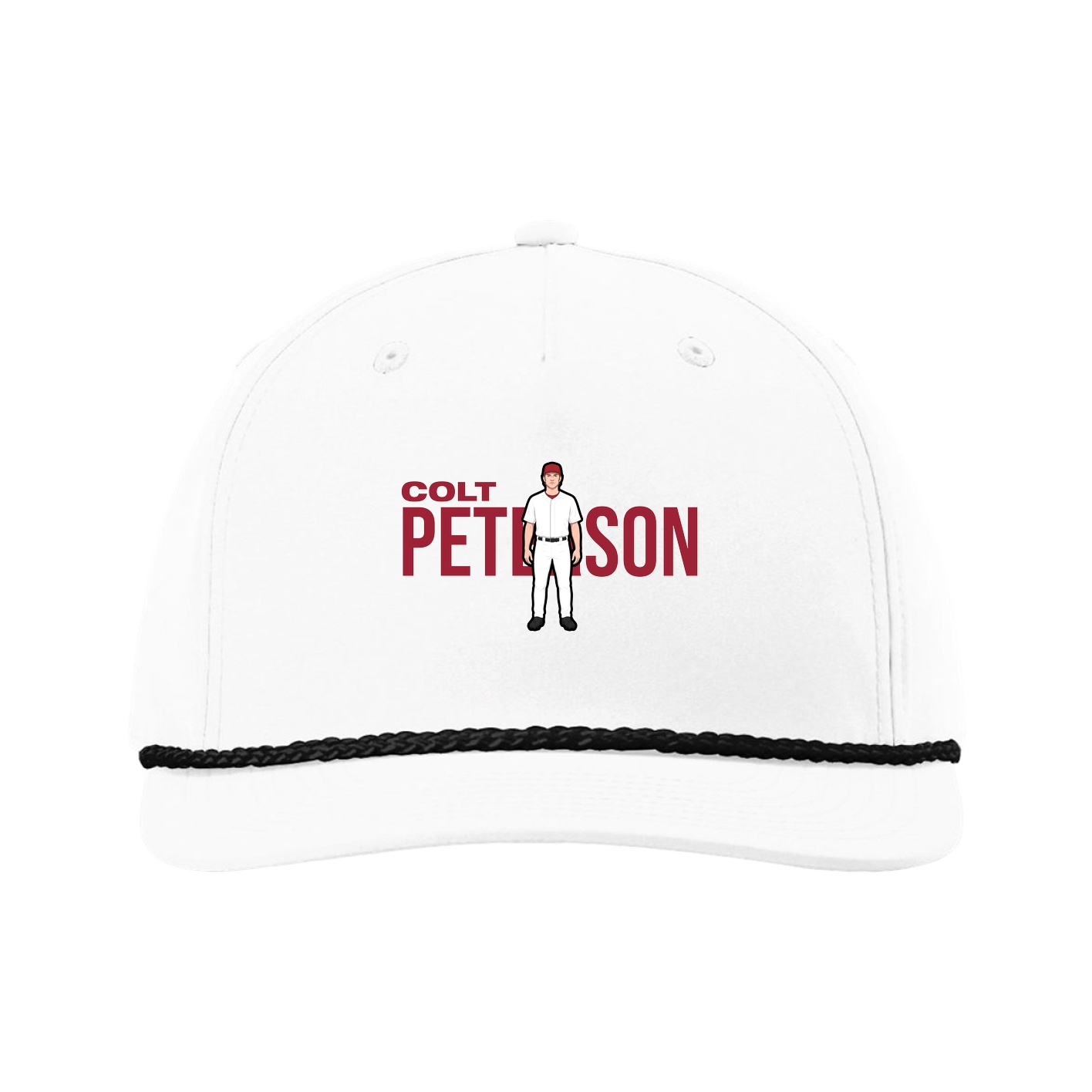 Five-Panel Classic Rope Cap — Player Name in White