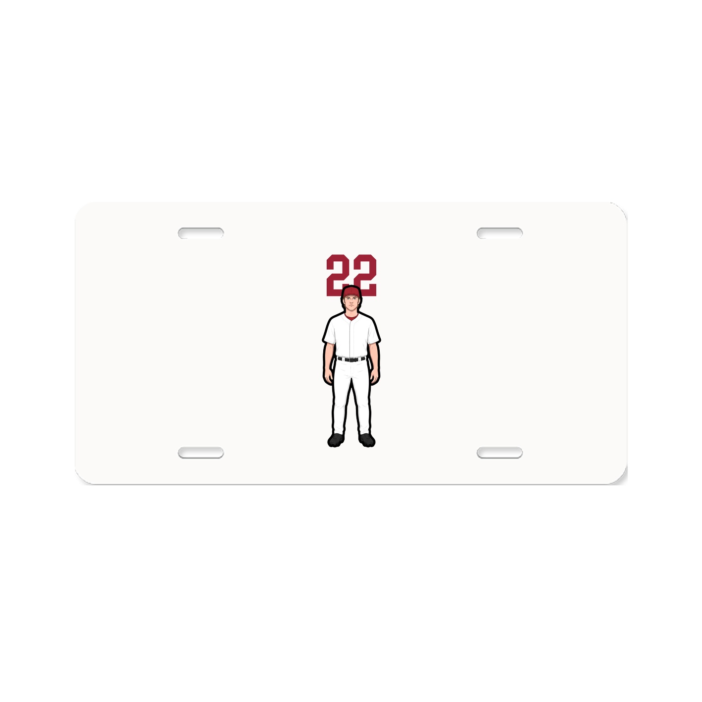 License Plate — Number Top in Classic