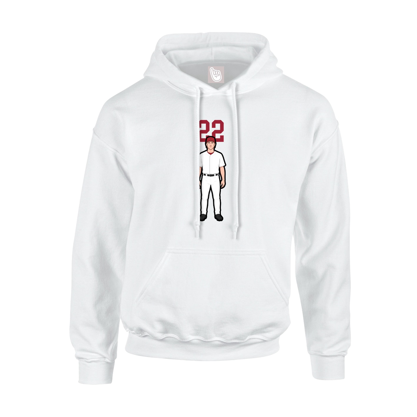 Hoodie — Number Top in White