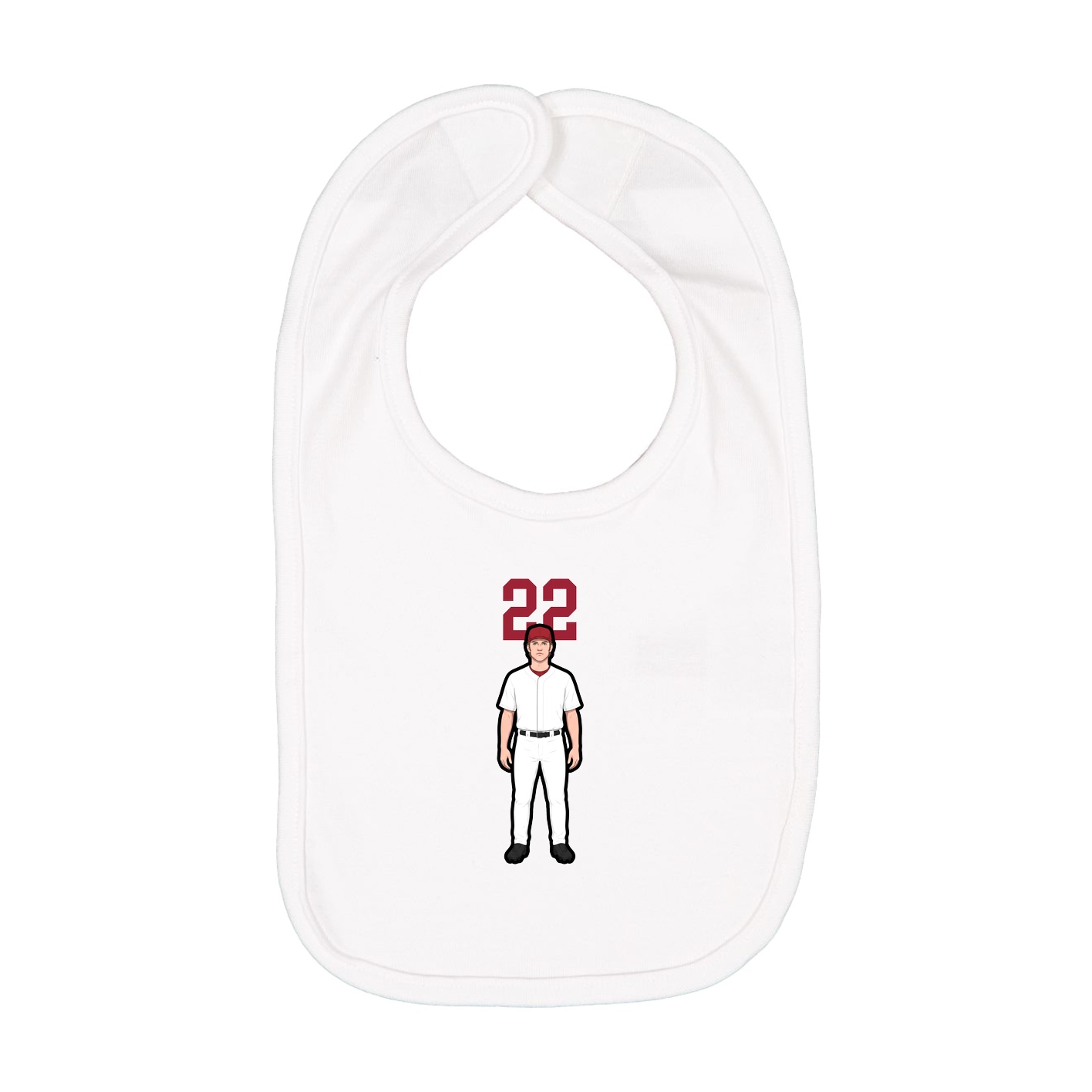 Infant Bib — Number Top in White