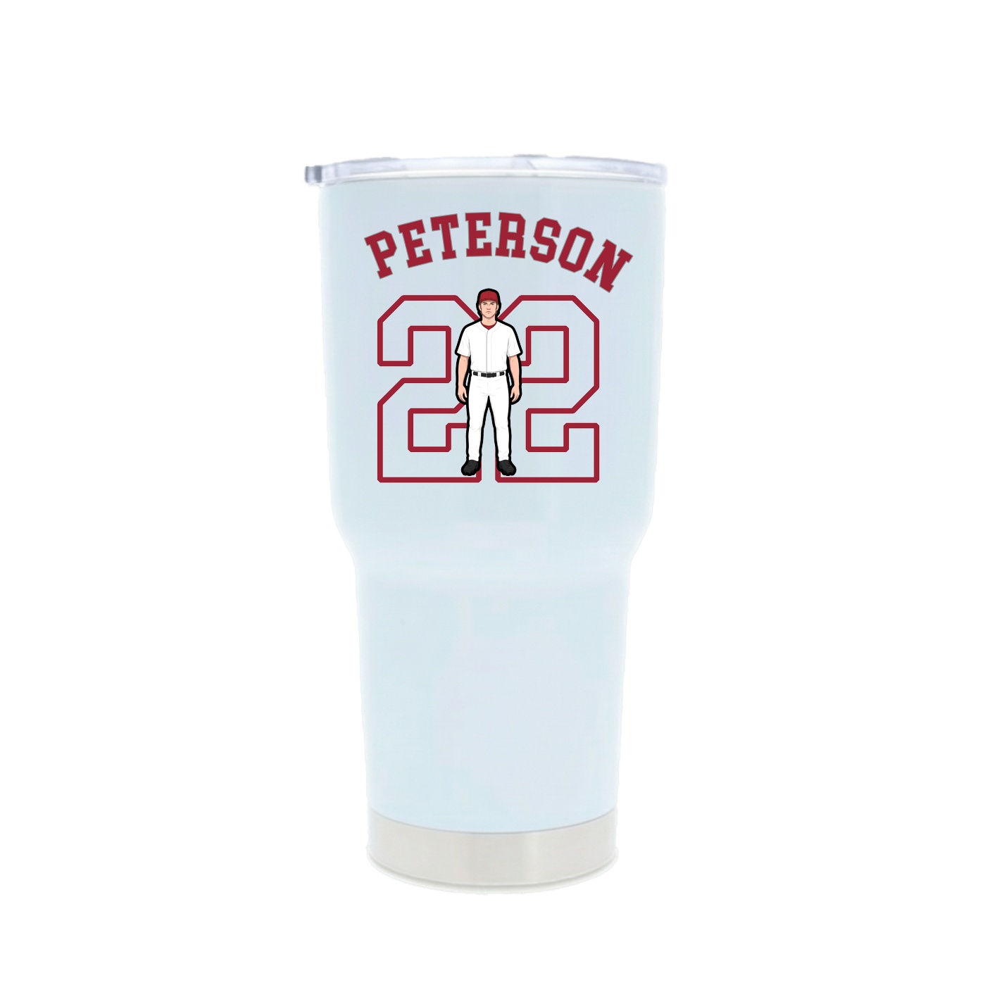 30oz Stainless Steel Tumbler — Shirsey Arch in White