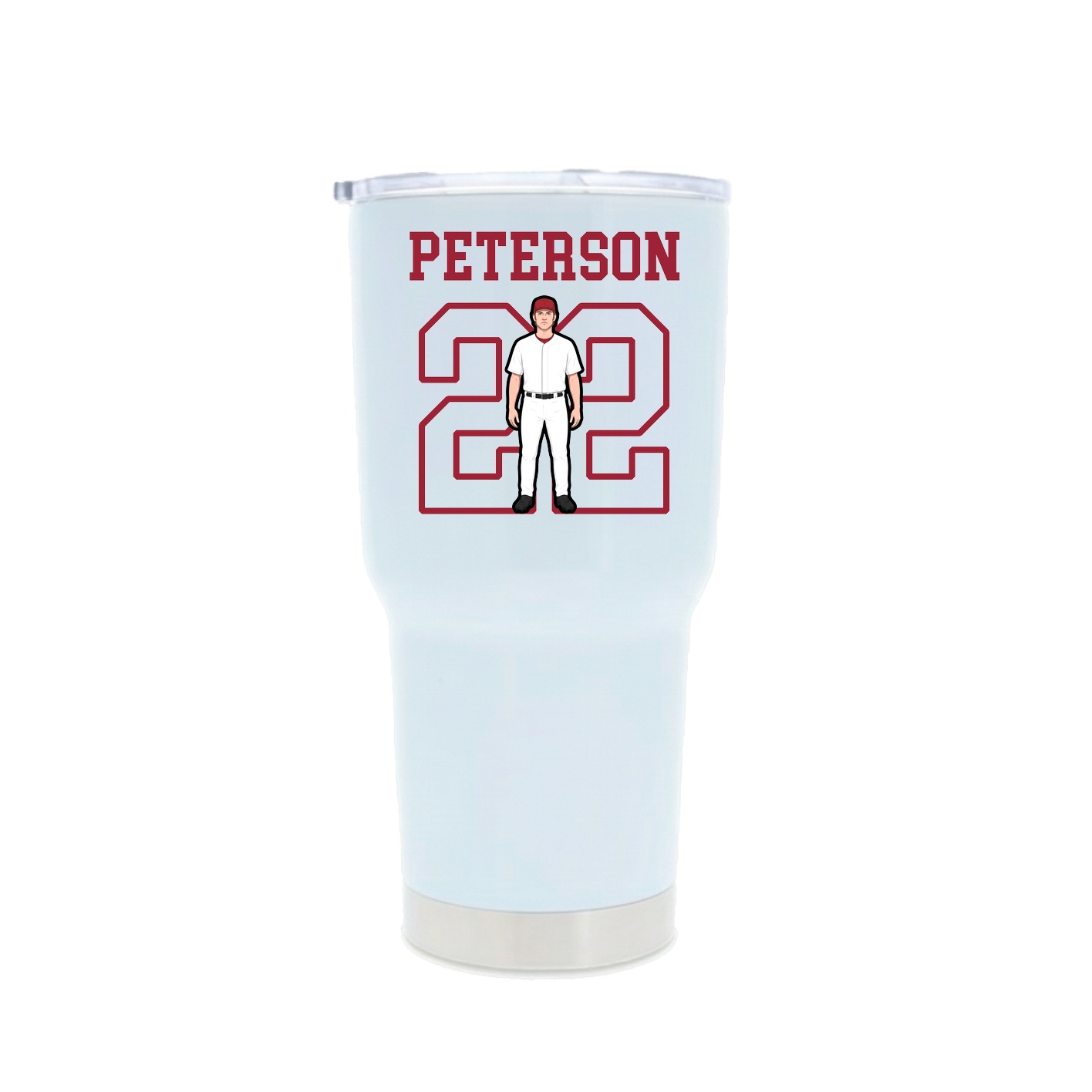 30oz Stainless Steel Tumbler — Shirsey in White