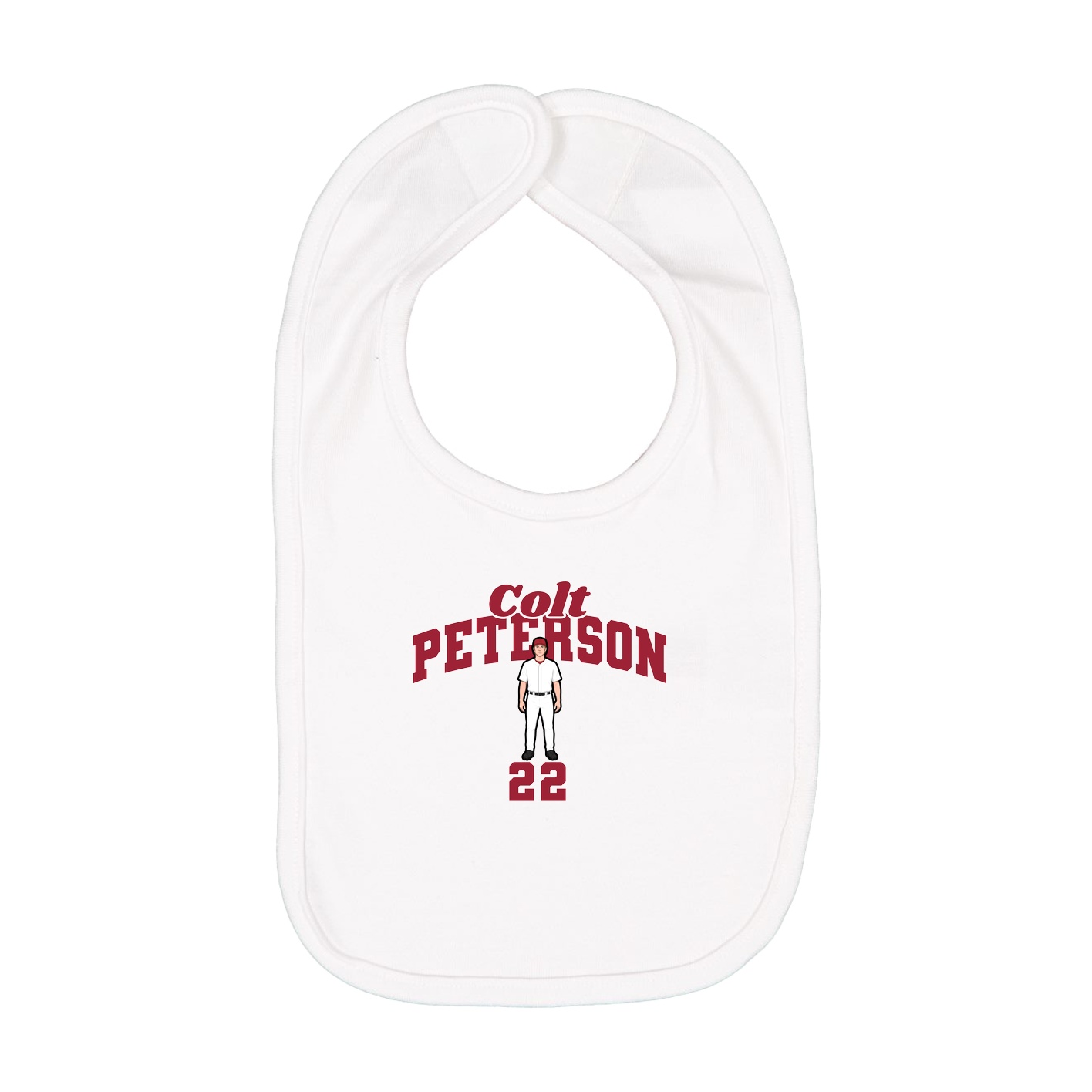 Infant Bib — Signature Arch in White