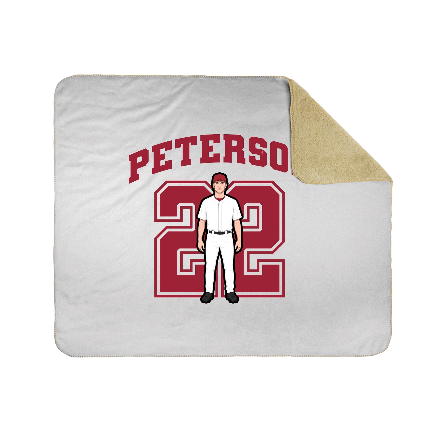 Throw Blanket — Number in White