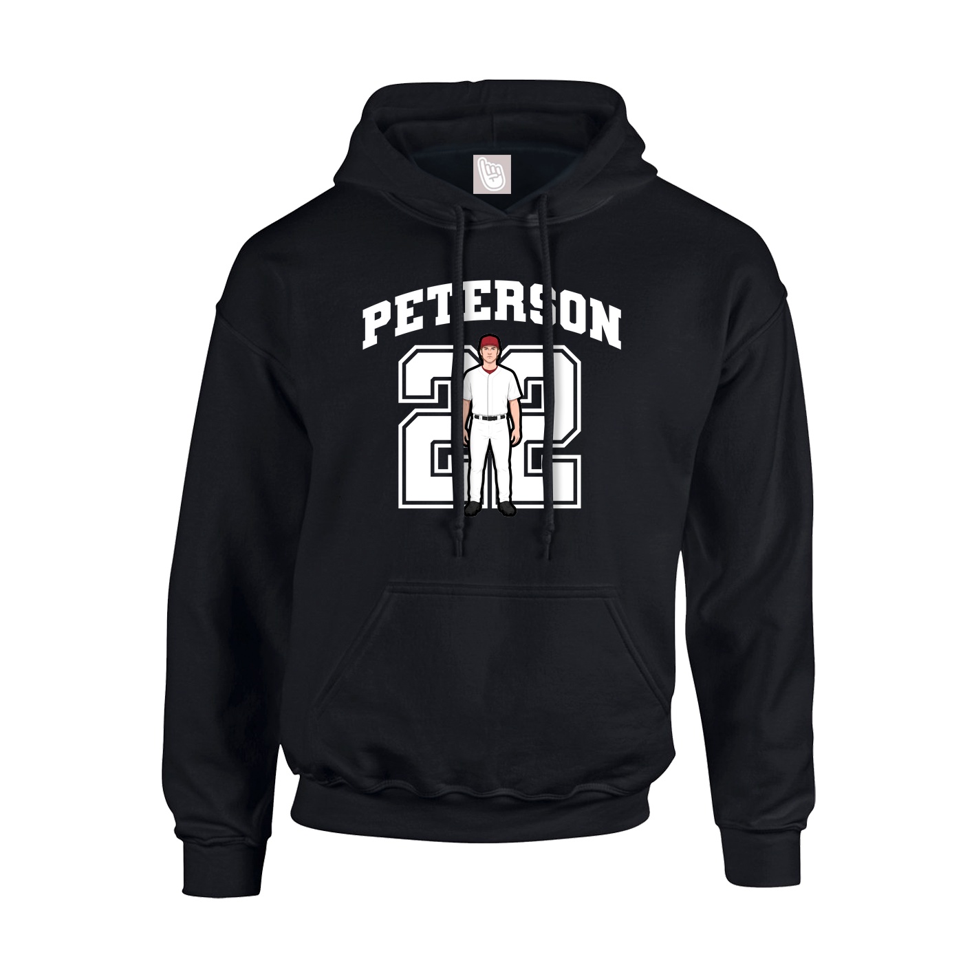 Hoodie — Number in Black