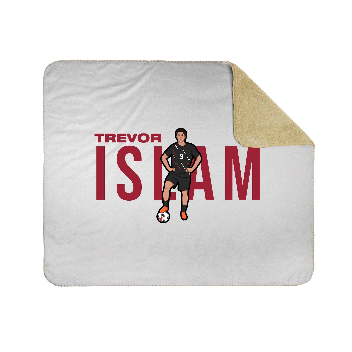 Throw Blanket — Player Name in White