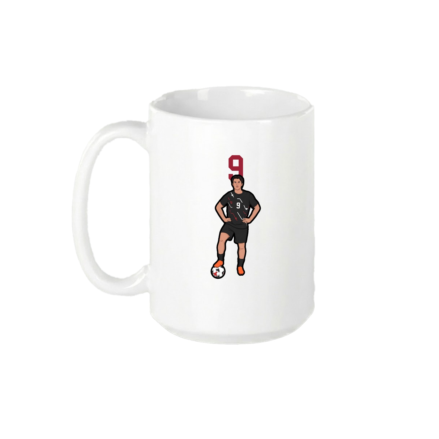 15oz Coffee Mug — Number Top in White