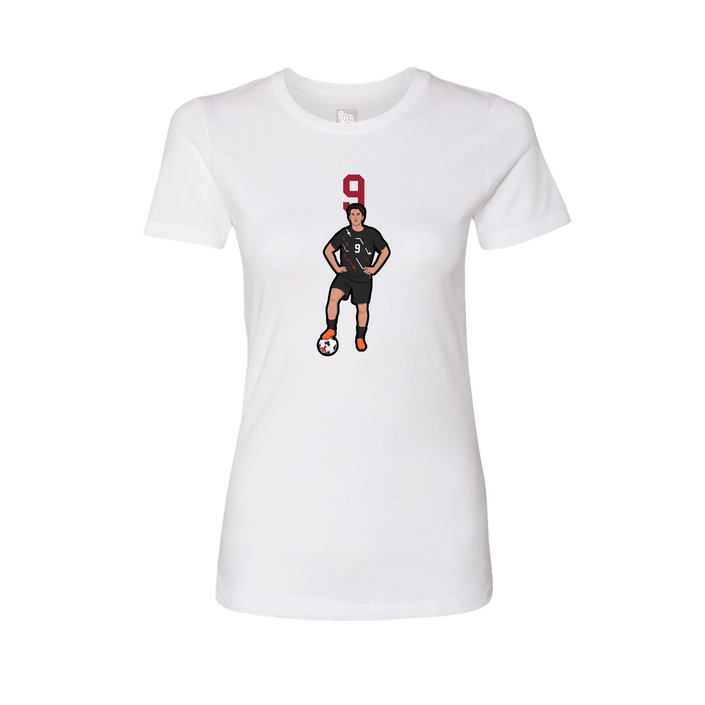 Fitted Women's Tee — Number Top in White
