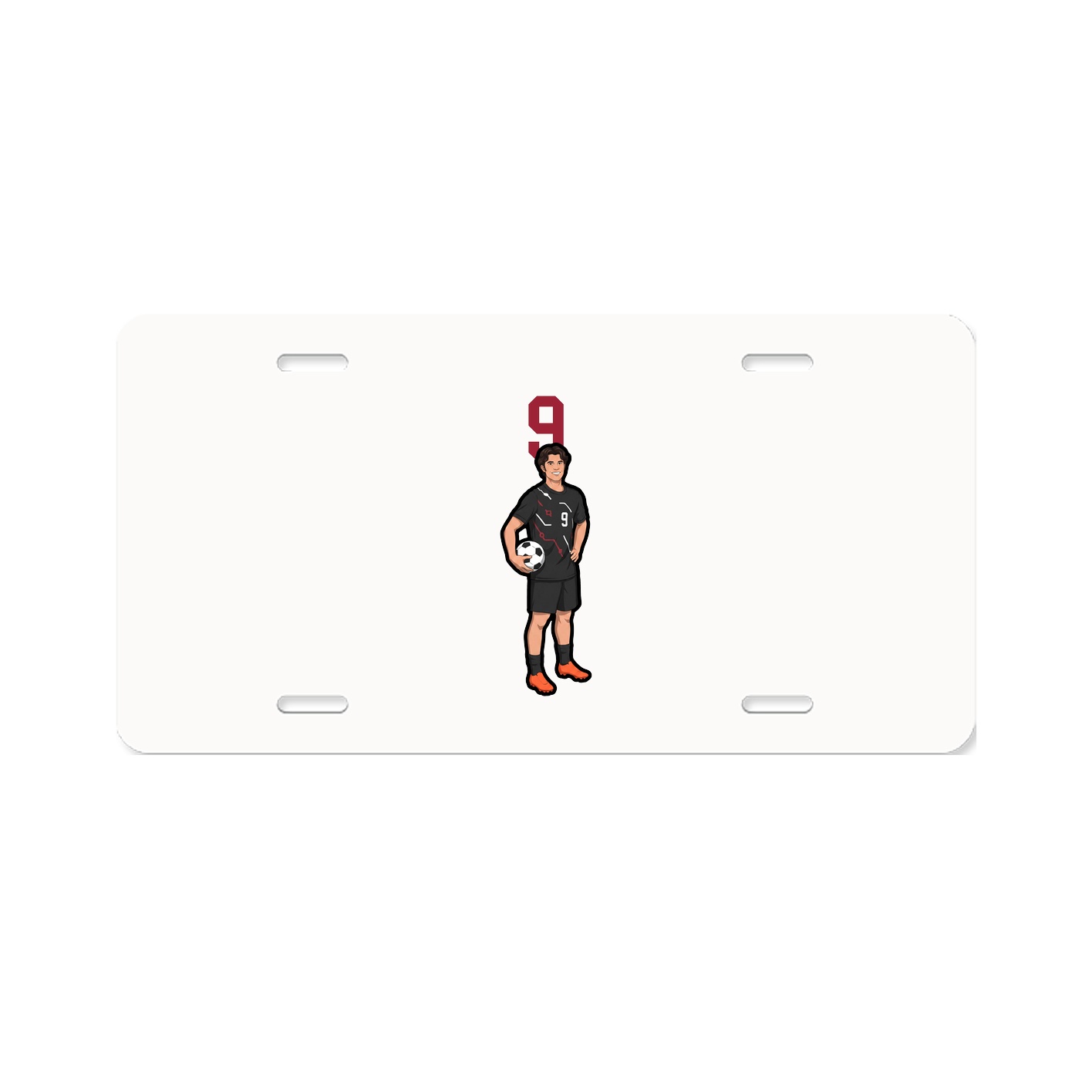 License Plate — Number Top in Classic