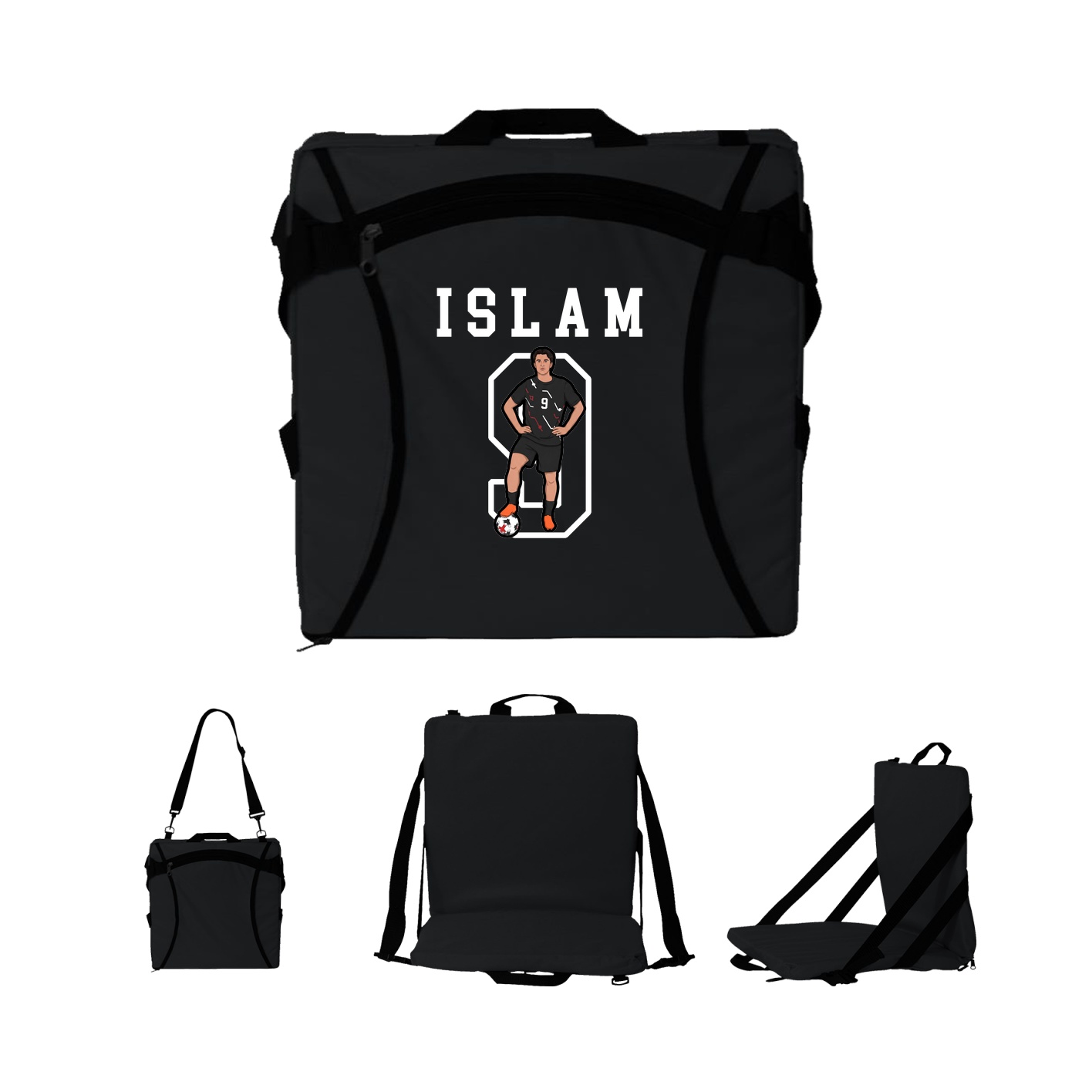 Folding Stadium Seat — Shirsey in Black