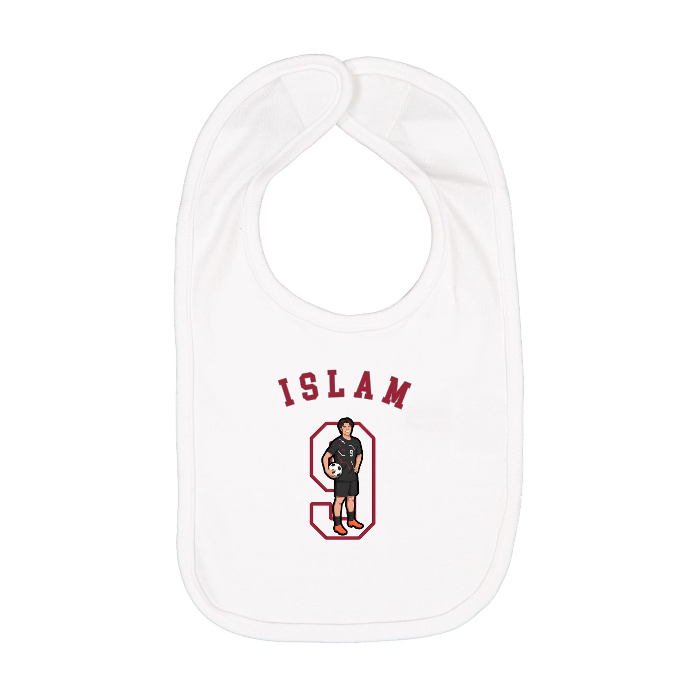 Infant Bib — Shirsey Arch in White