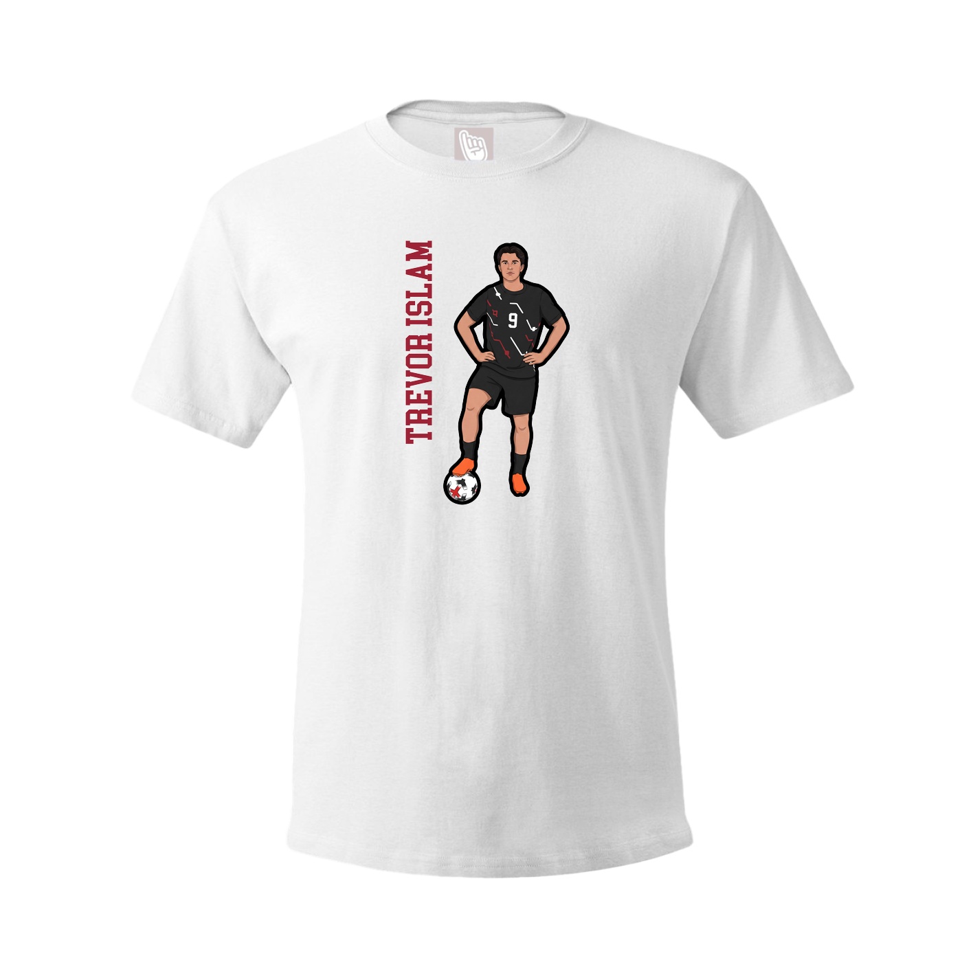 Tee — Name Vertical in White