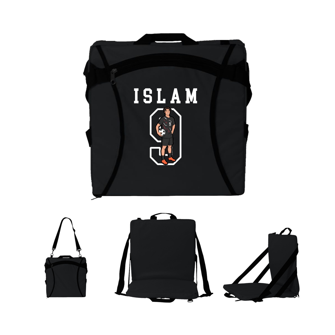 Folding Stadium Seat — Shirsey in Black