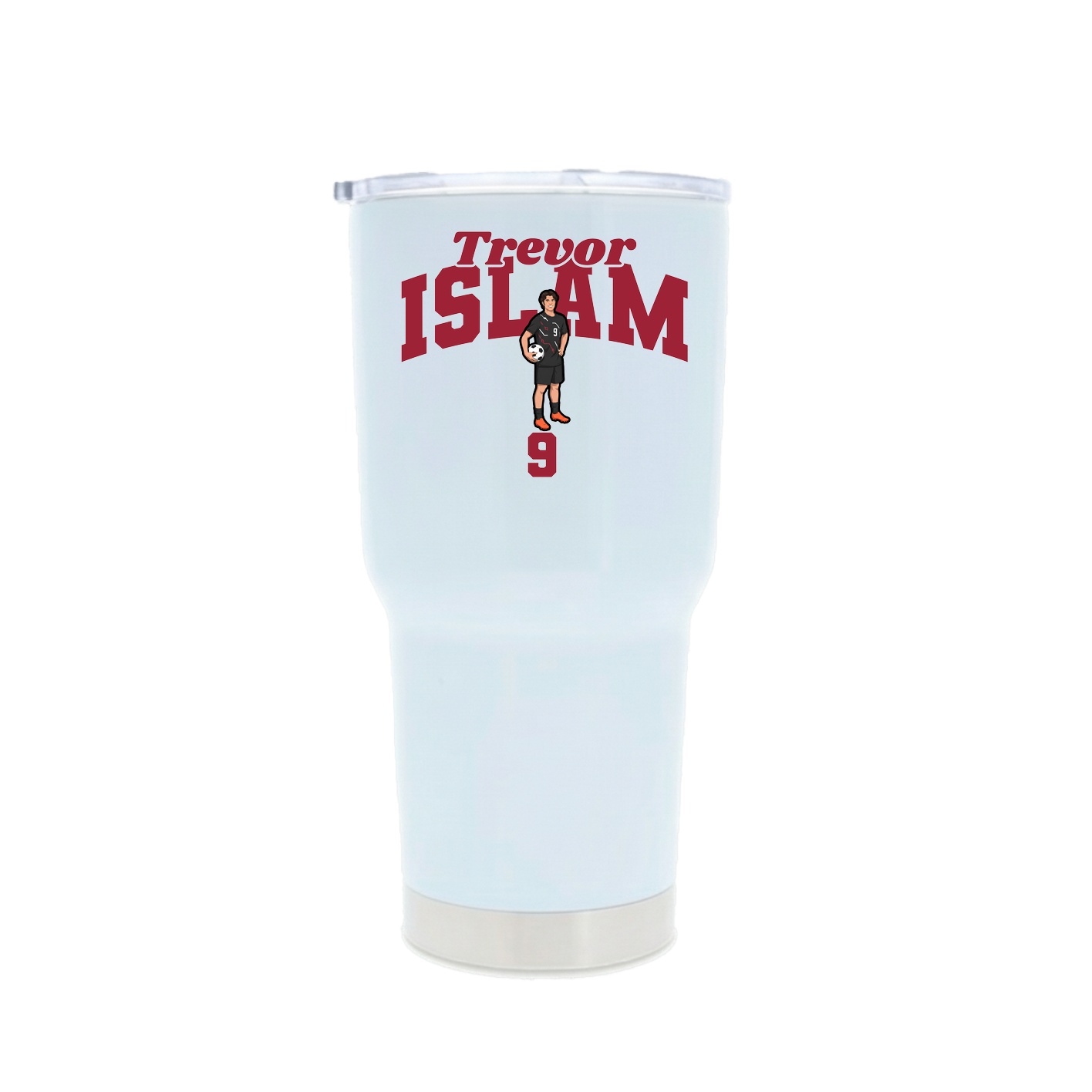 30oz Stainless Steel Tumbler — Signature Arch in White