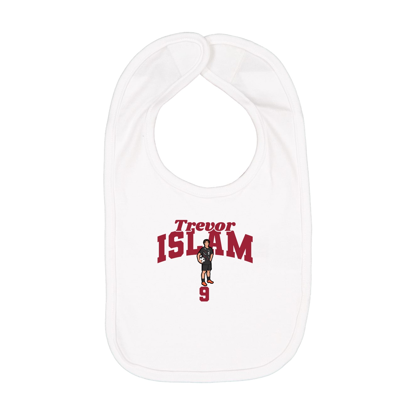 Infant Bib — Signature Arch in White
