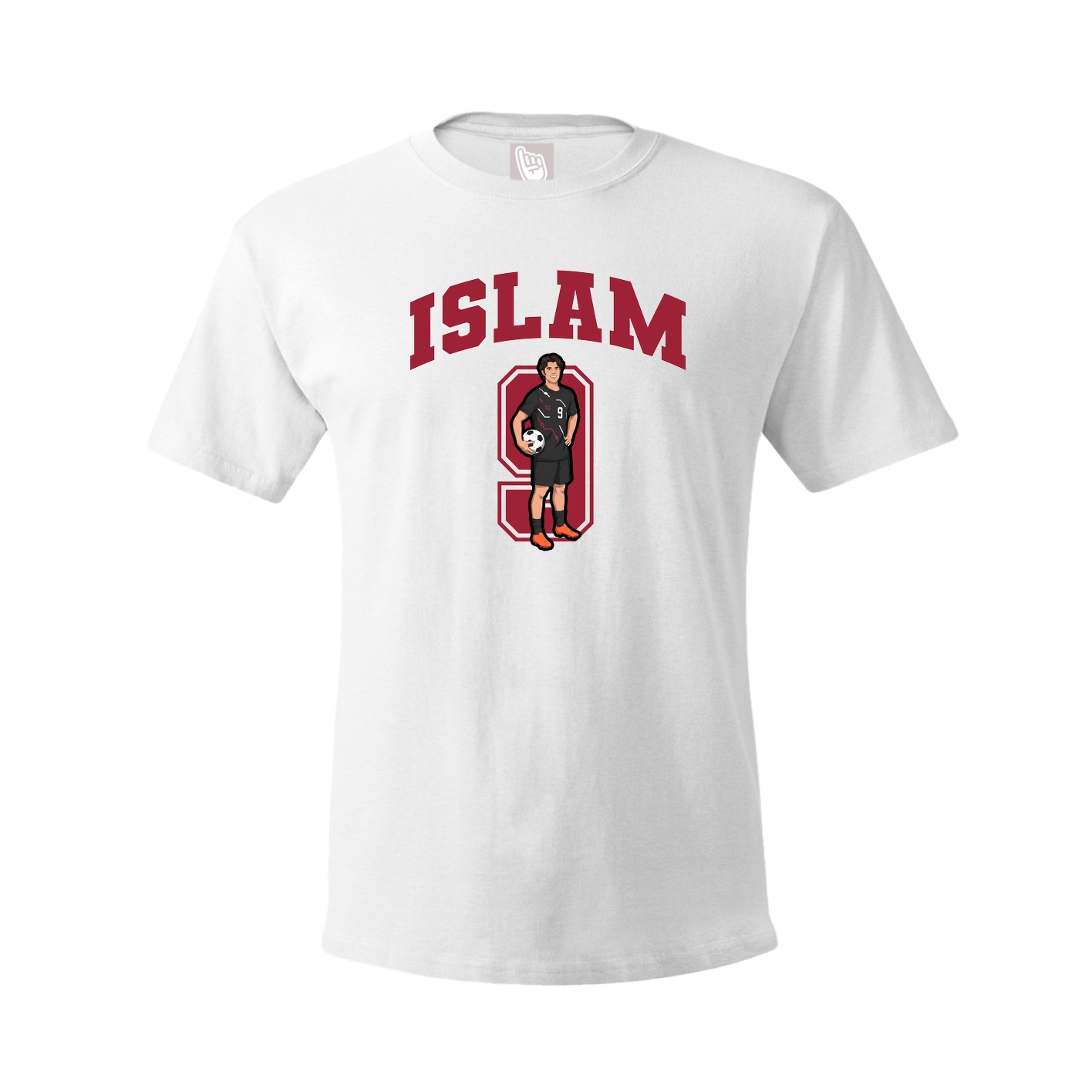 Youth Tee — Number in White