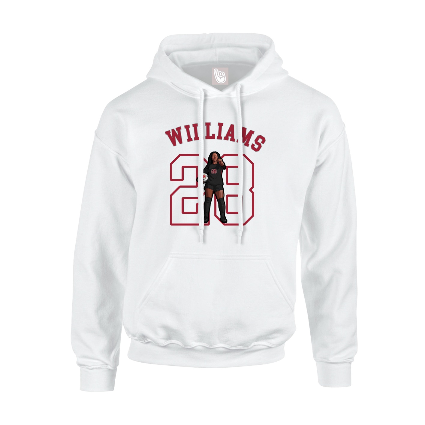 Youth Hoodie — Shirsey Arch in White