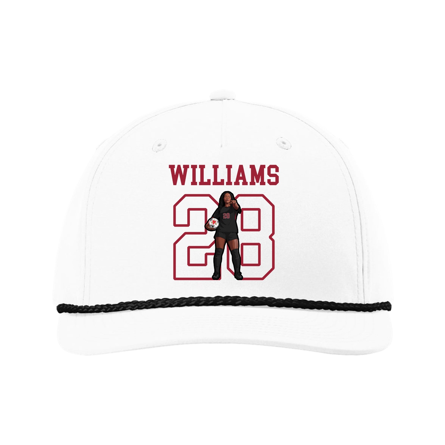 Five-Panel Classic Rope Cap — Shirsey in White